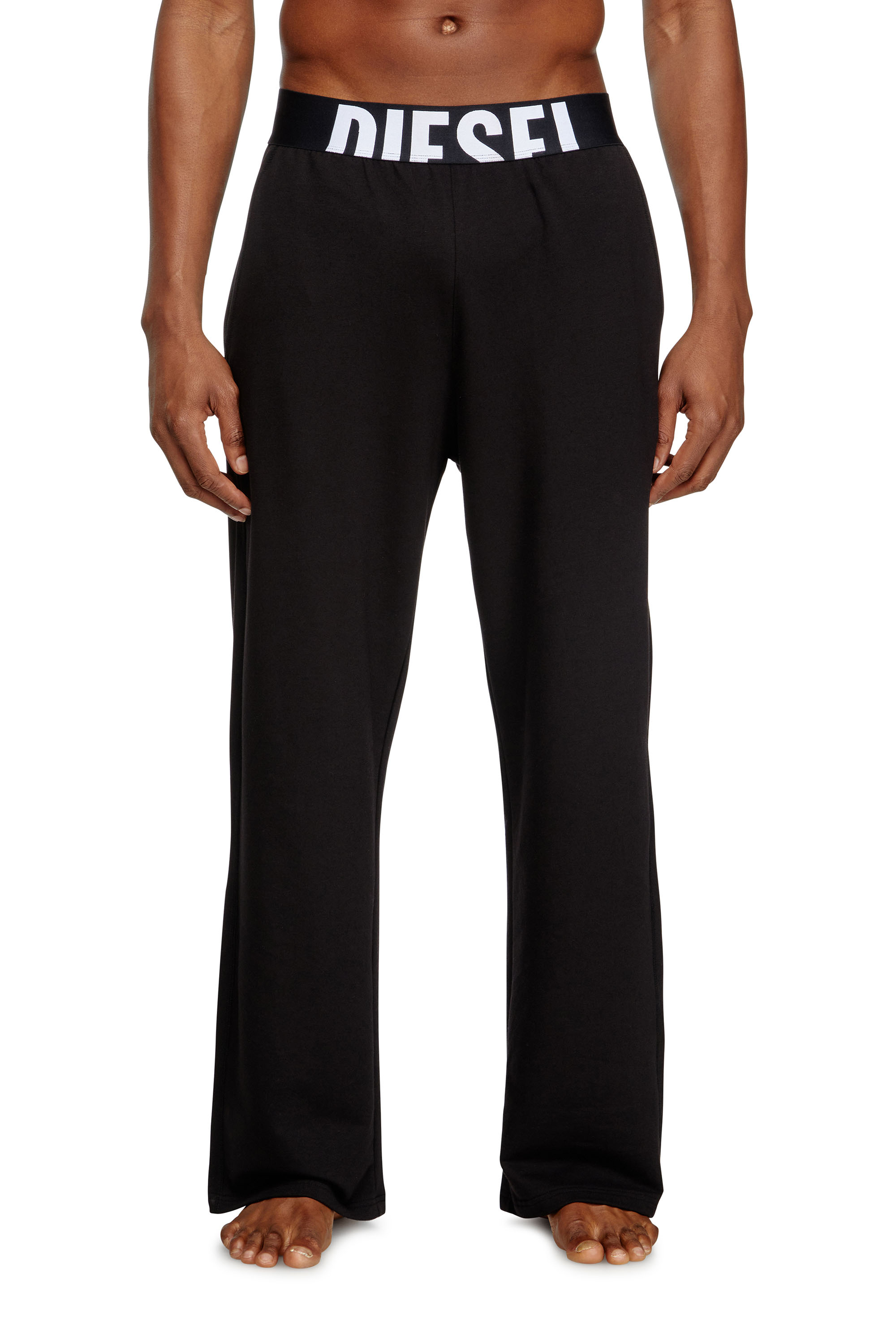 Diesel - NOLAN-D-POP, Man's Pyjama pants with cut-off logo in Black - 2
