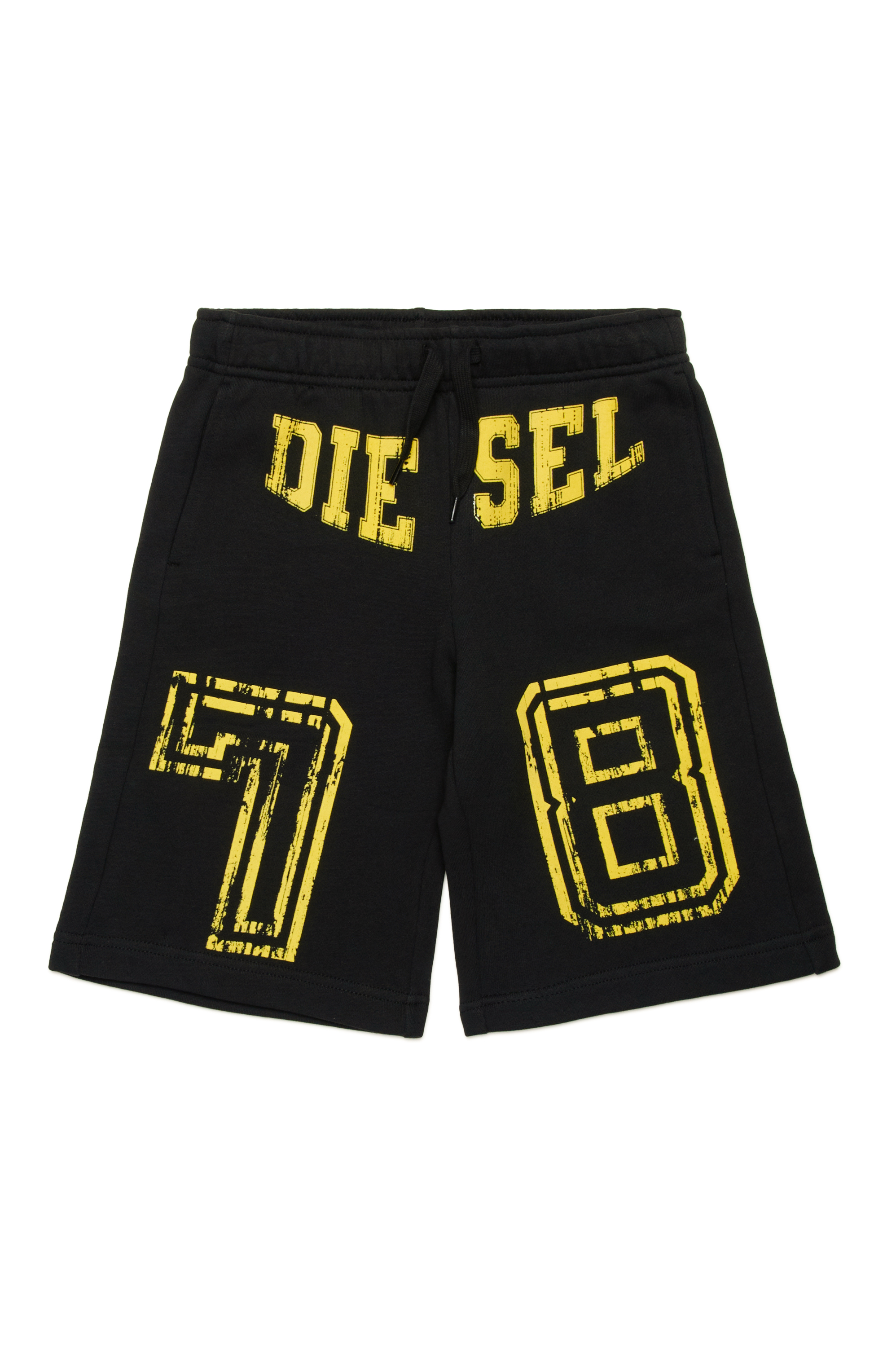 Diesel - PTAINSHORT, Man's Sweat shorts with Diesel 78 logo in Black - 1