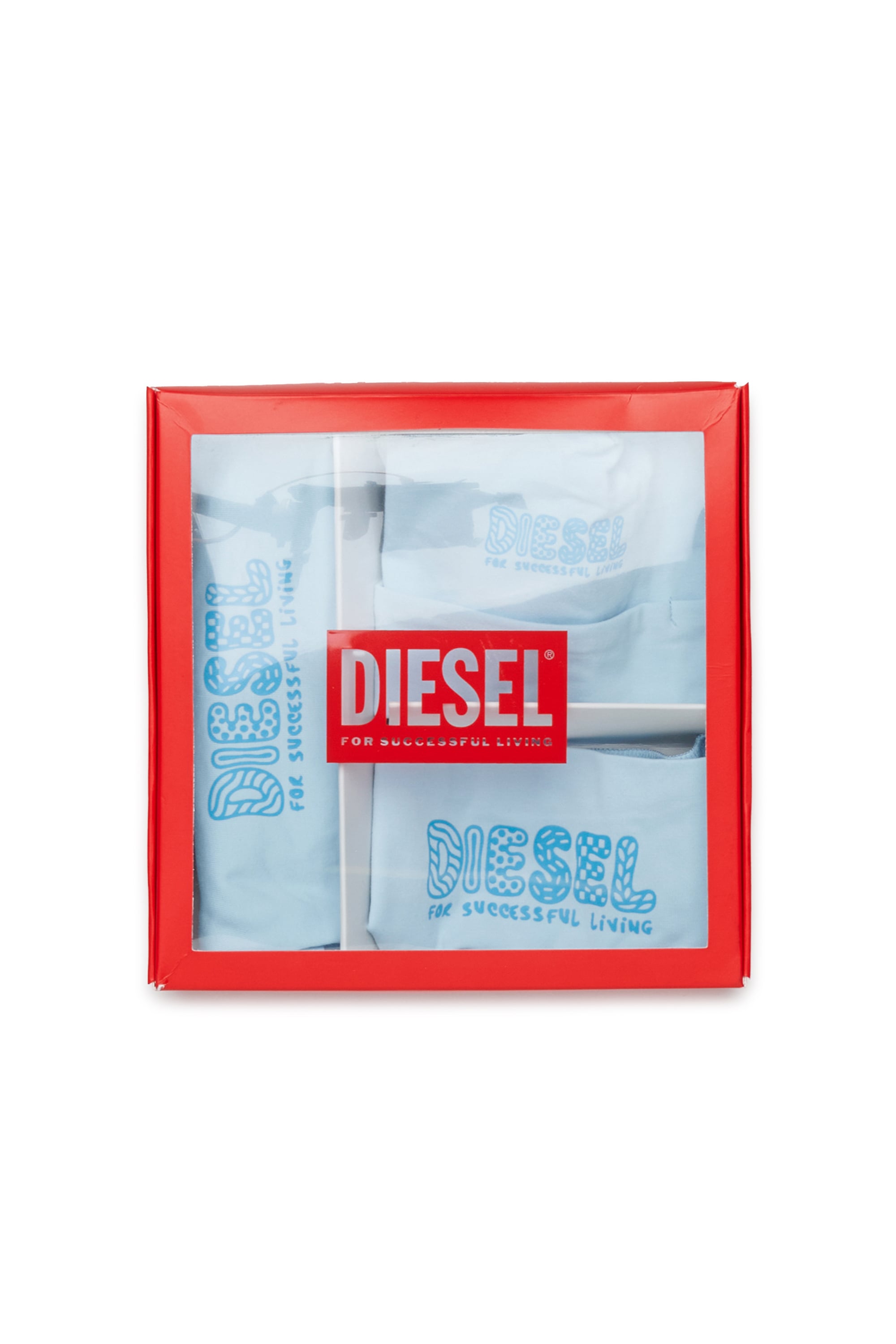 Diesel - UBBYBOX-NB, Unisex's Newborn set with doodle-logo print in Light Blue - 4