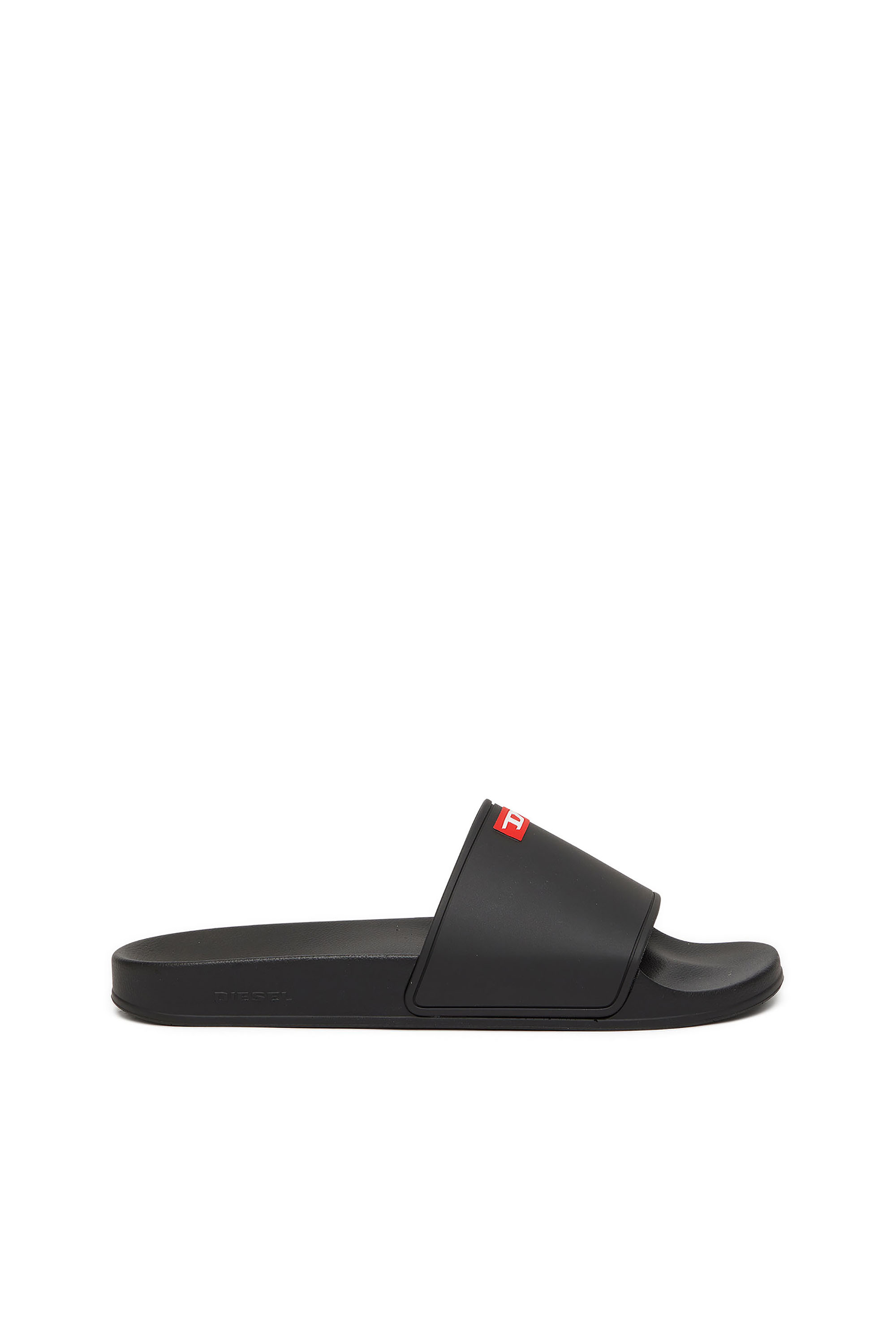Diesel - SA-SWIM, Man's Sa-Swim-Rubber pool slides with D logo in Black - 1