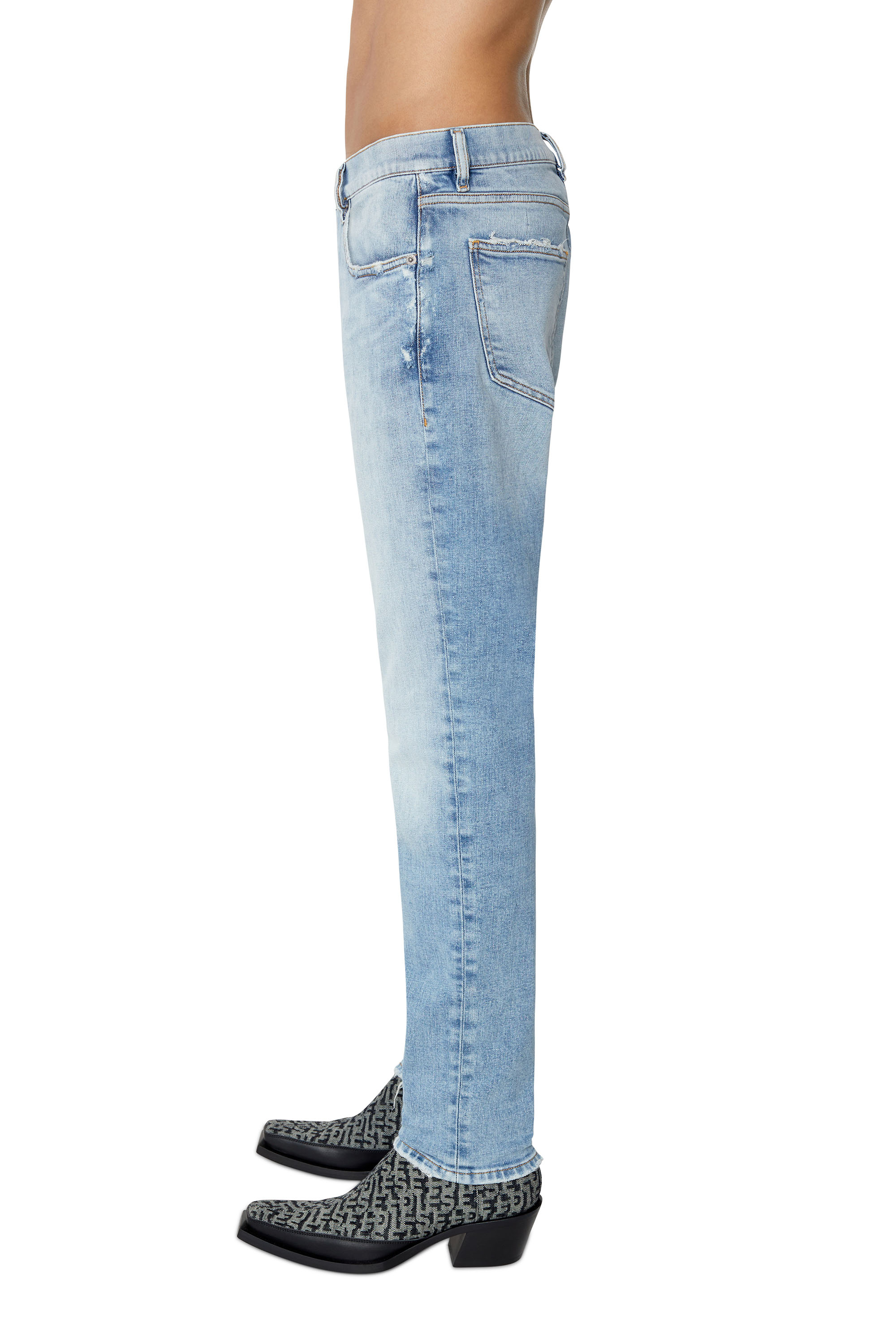 Diesel - 2019 D-Strukt 09E67 Slim Jeans, Light Blue - Image 4