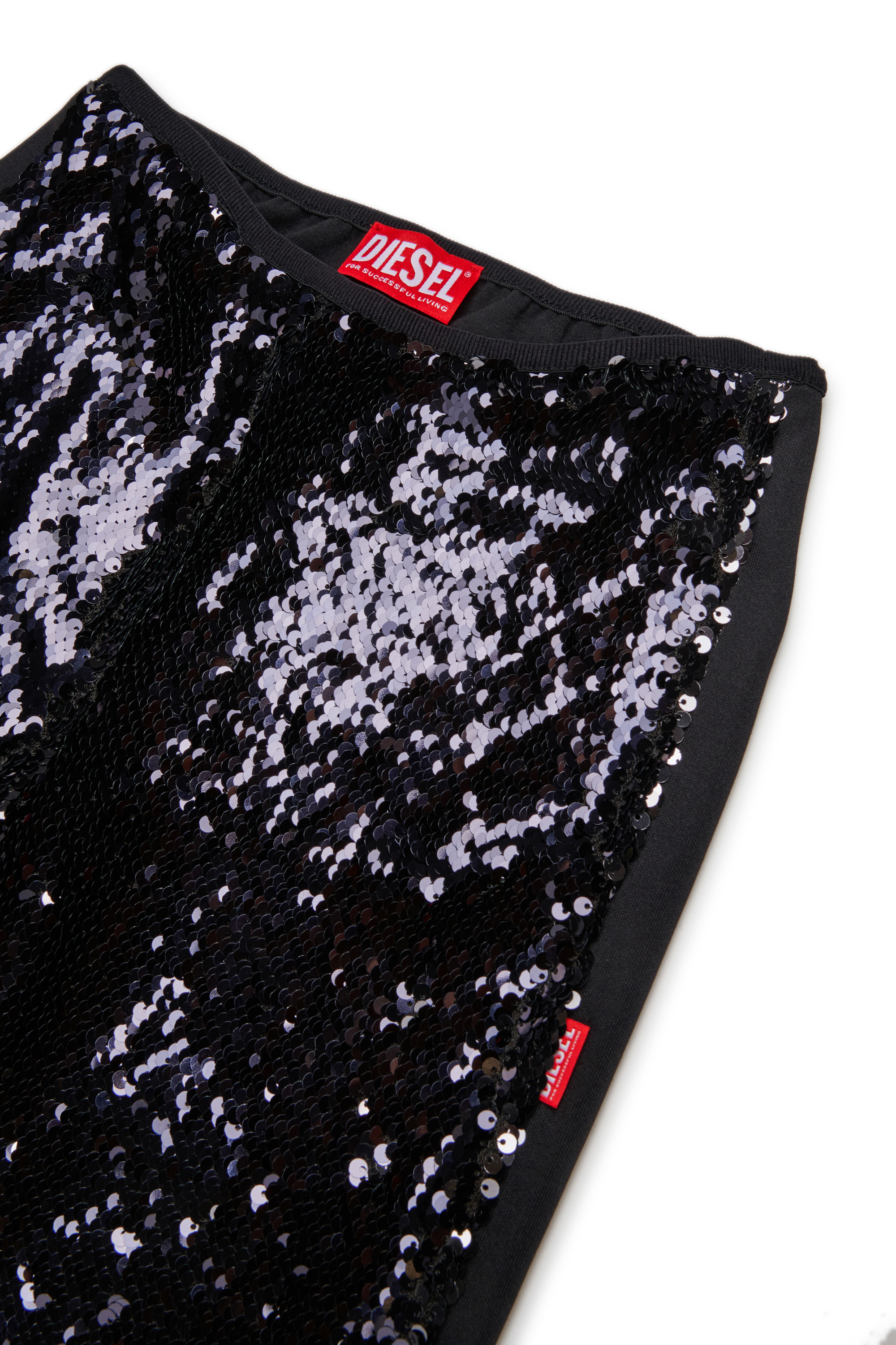 Diesel - PSEQUINS, Woman's Sequin pants in Black - 3