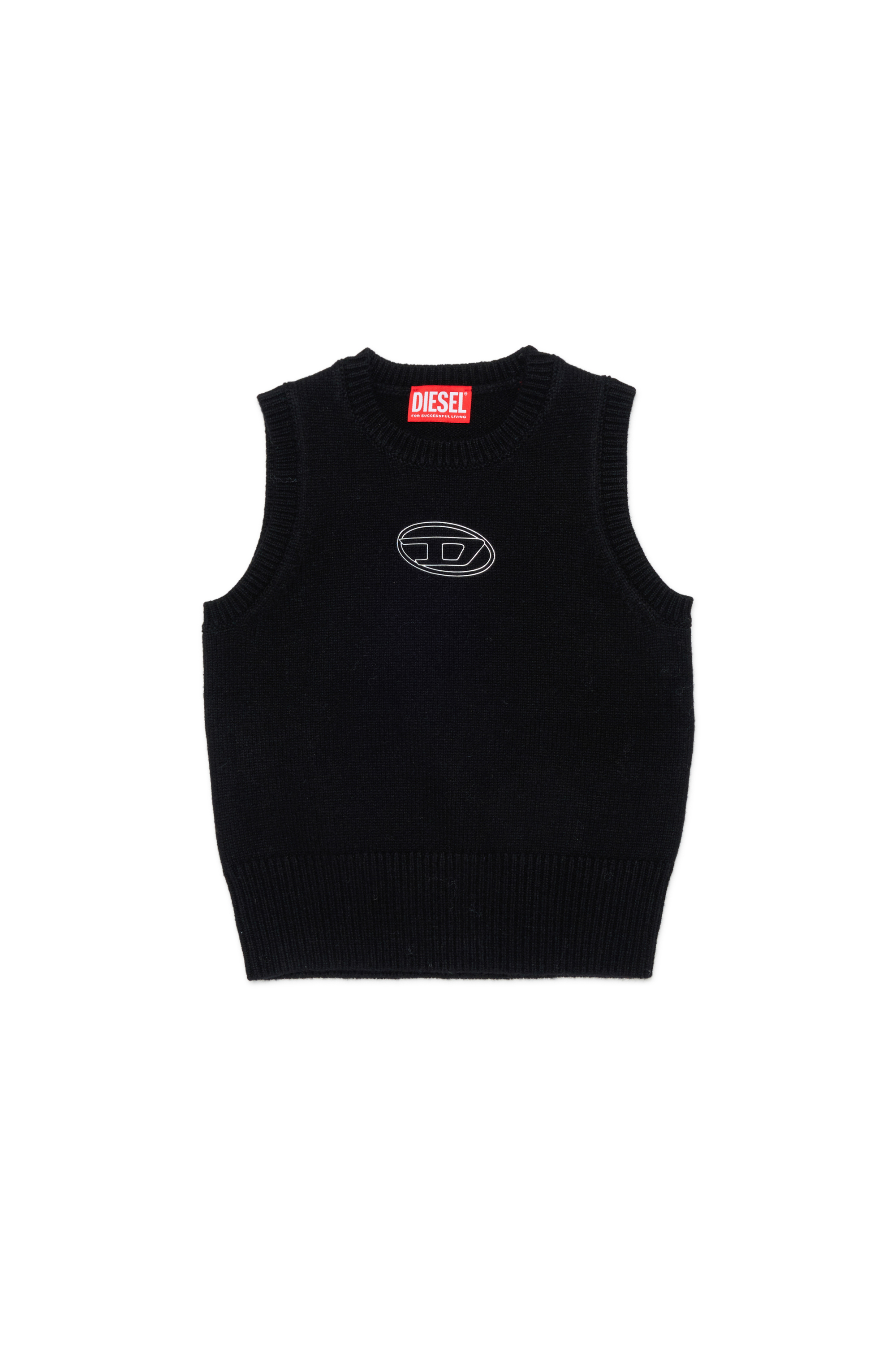 Diesel - KIMKY, Woman's Cashmere-enriched knit vest in Black - 1