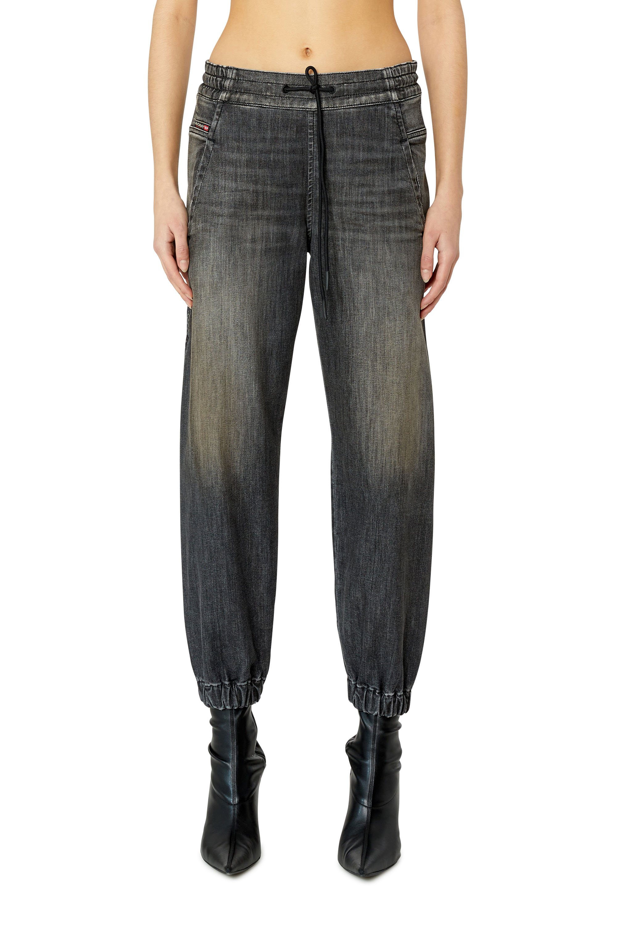 Diesel - Krailey JoggJeans® 09F01 Boyfriend, Black/Dark grey - Image 1