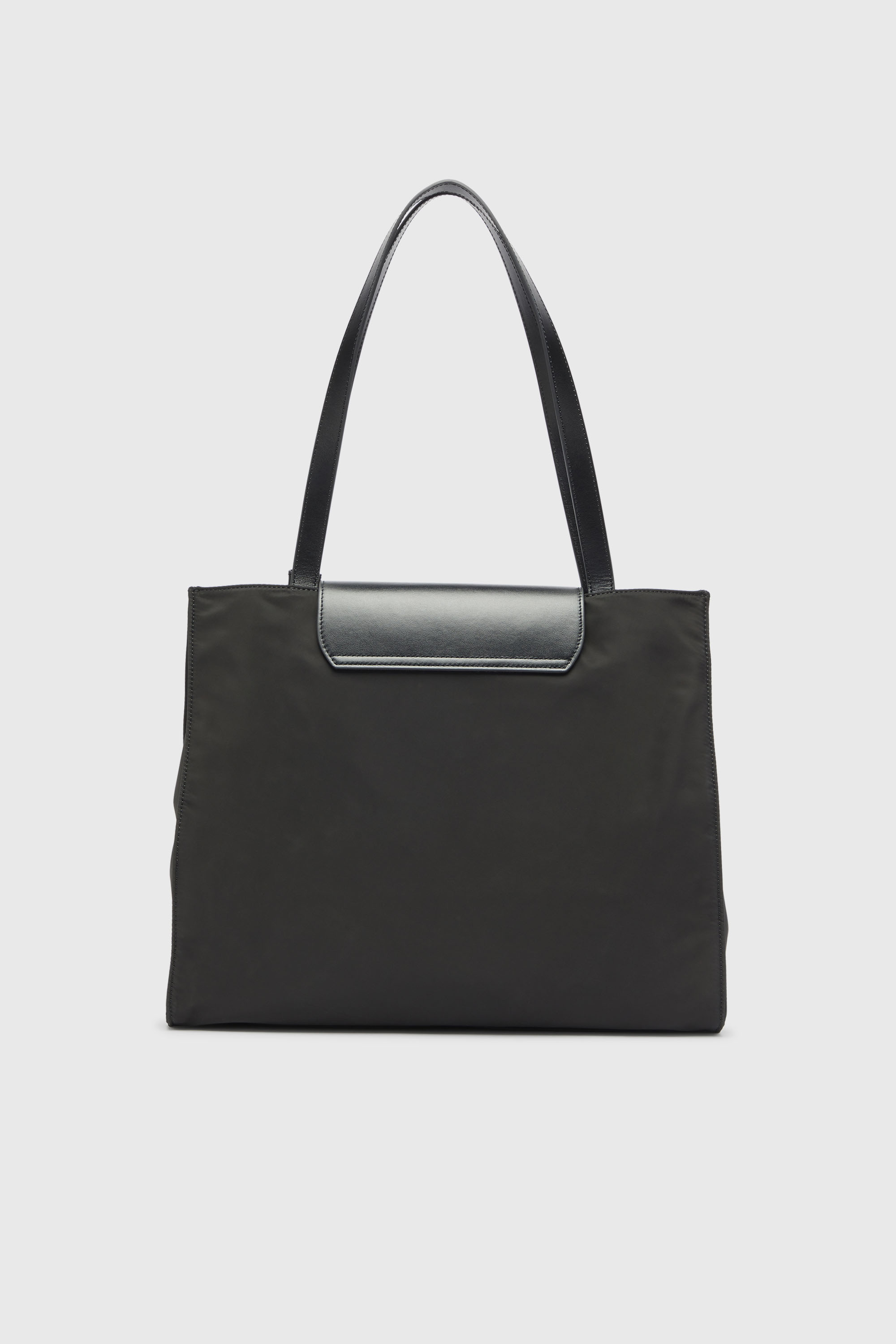 Diesel - 1DR TOTE E/W, Unisex's 1DR - Shopping bag in nylon with leather flap in Black - 2