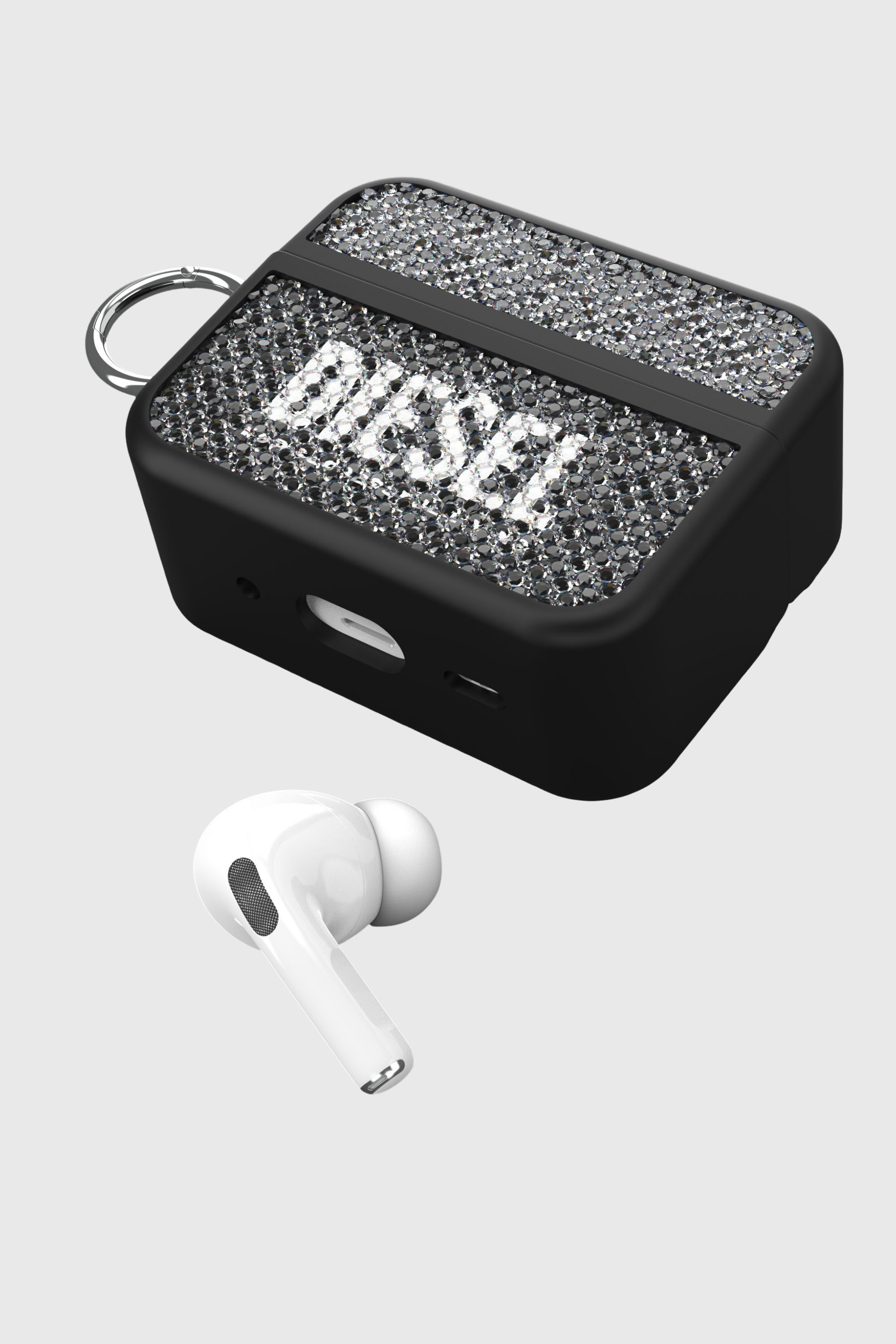 Diesel - 60195 AIRPOD CASE AIRPODS CASE, Unisex's Swarovski Crystal Case for Airpods Pro / Pro 2 in Black - 4