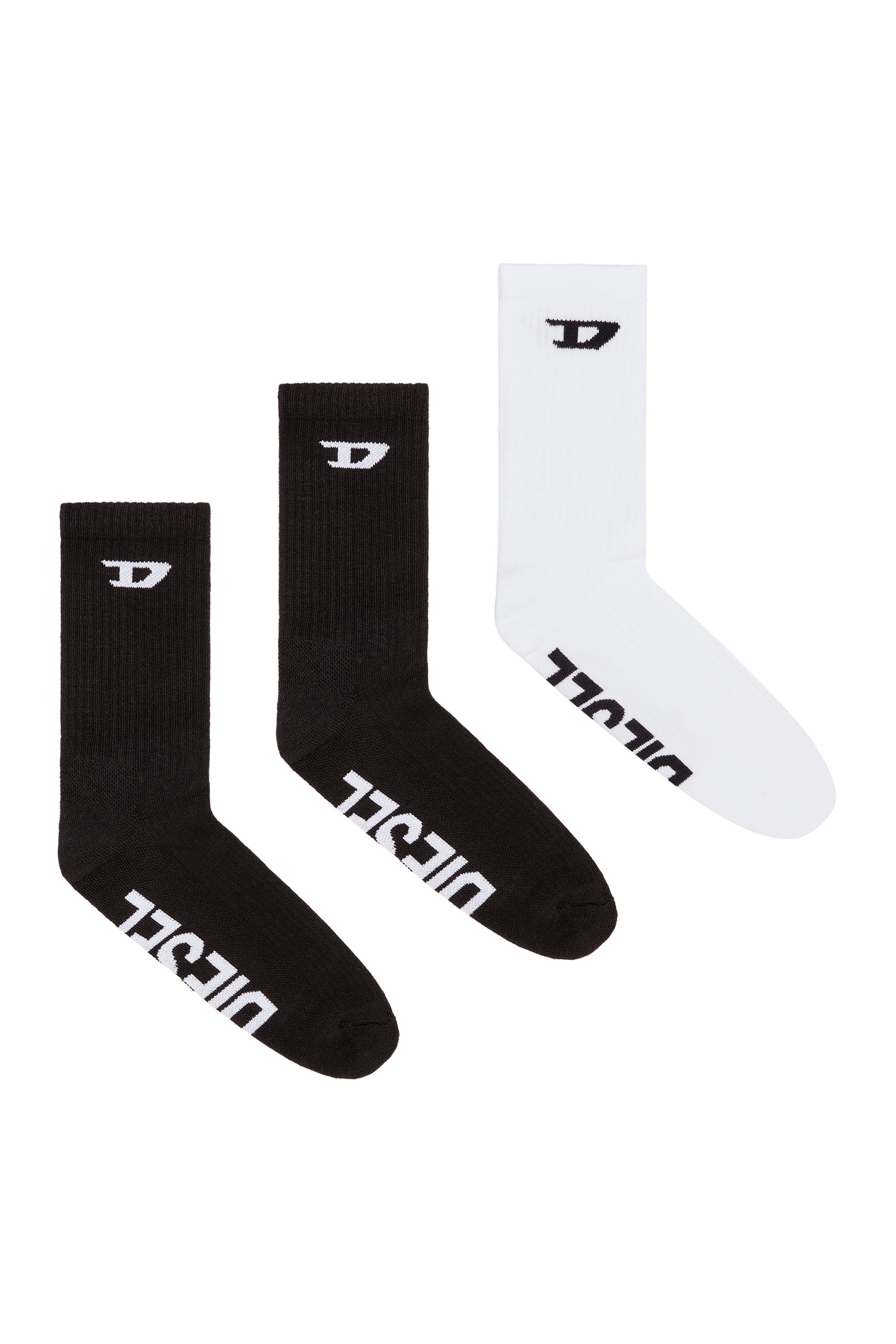 SKM-D-CREW-SPORT-SOCKS, Black/White