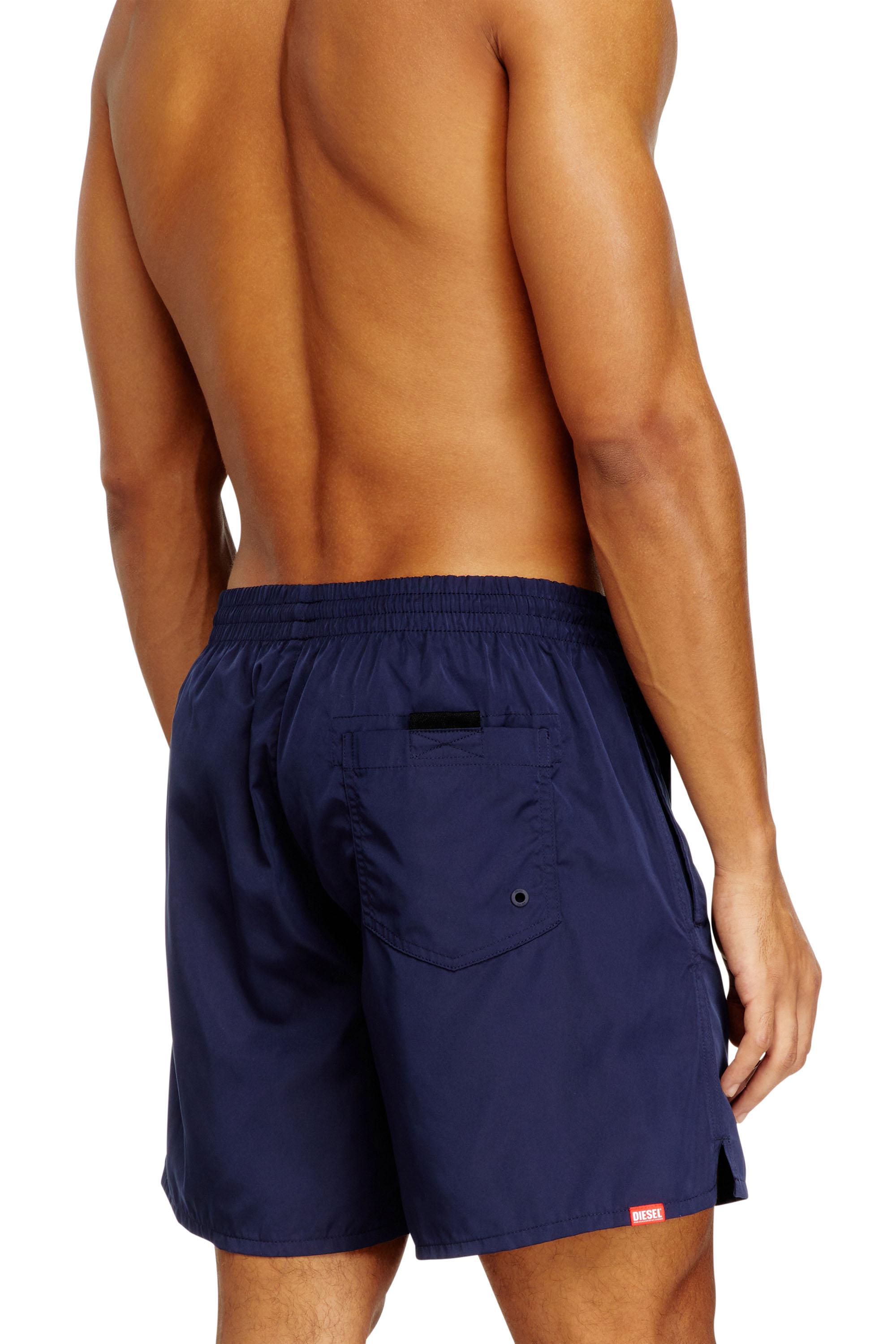 Diesel - SOCCER-41-D-CORE, Man's Swim shorts with oversized logo print in Blue - 4