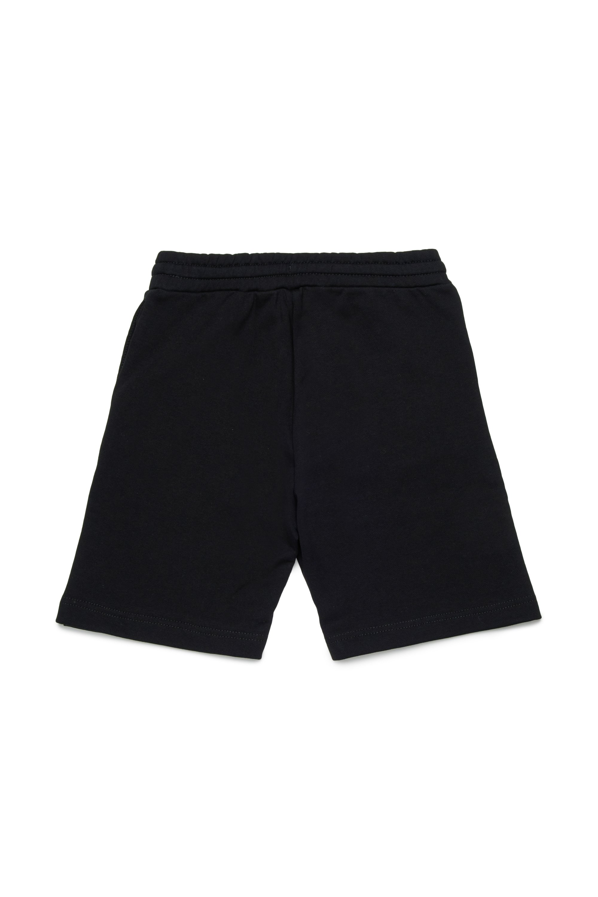 Diesel - PBASESHORT, Man's Sweat shorts with dégradé logo in Black - 2