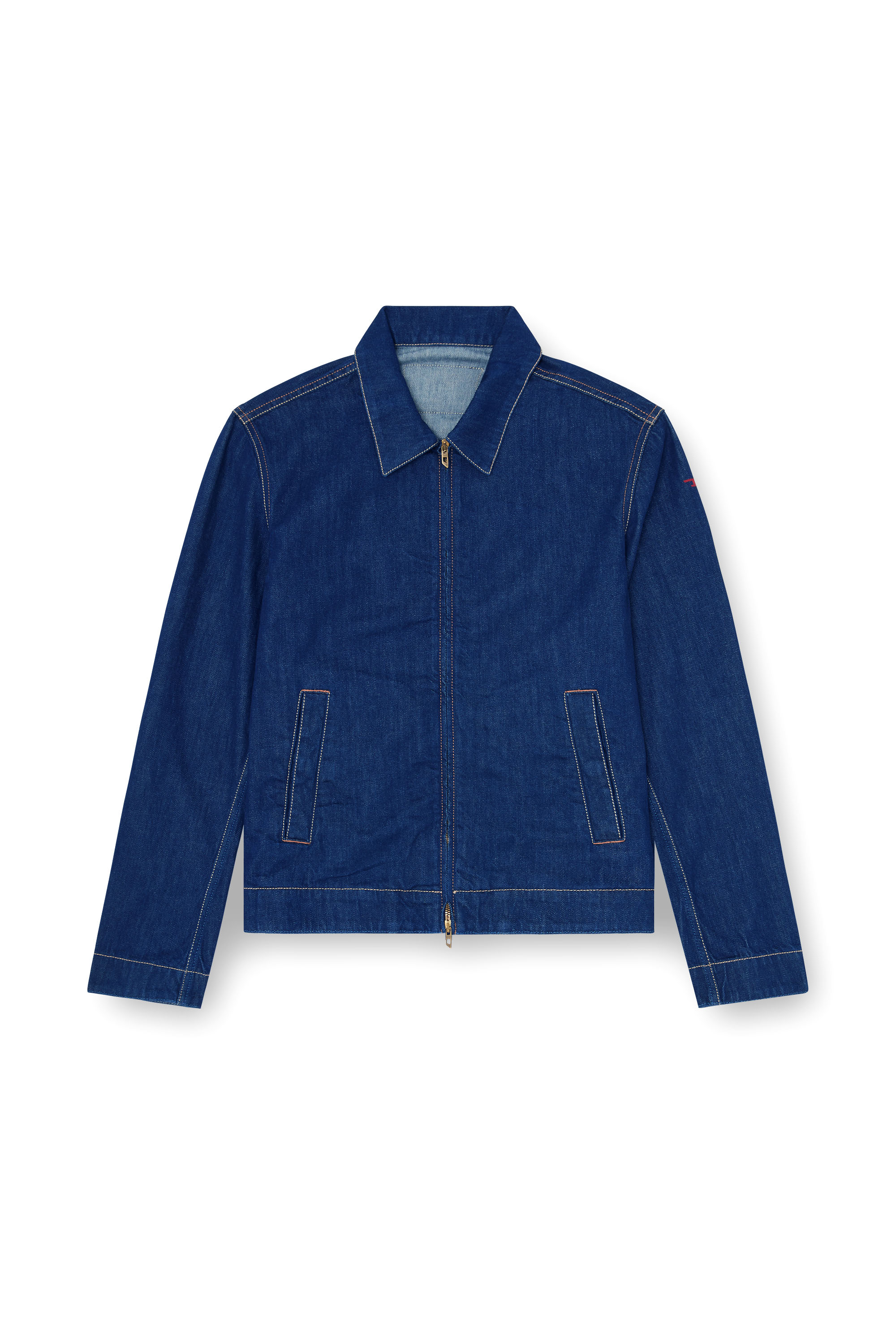 Diesel - D-ROHE, Man's Coach jacket in rinse denim in Medium blue - 3
