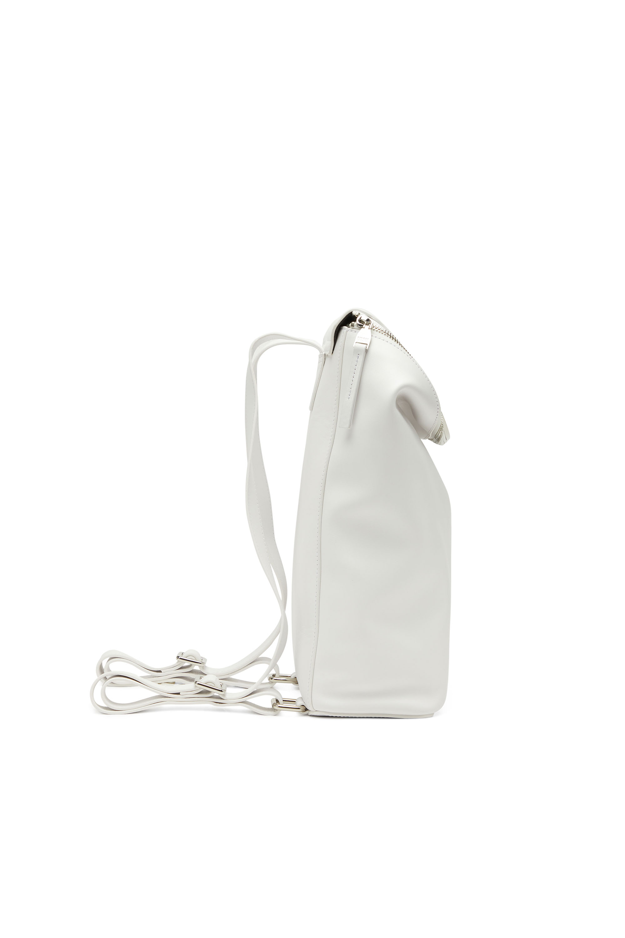 Diesel - 1DR-BACKPACK, Woman's 1DR-Backpack - Leather backpack with logo plaque in White - 4