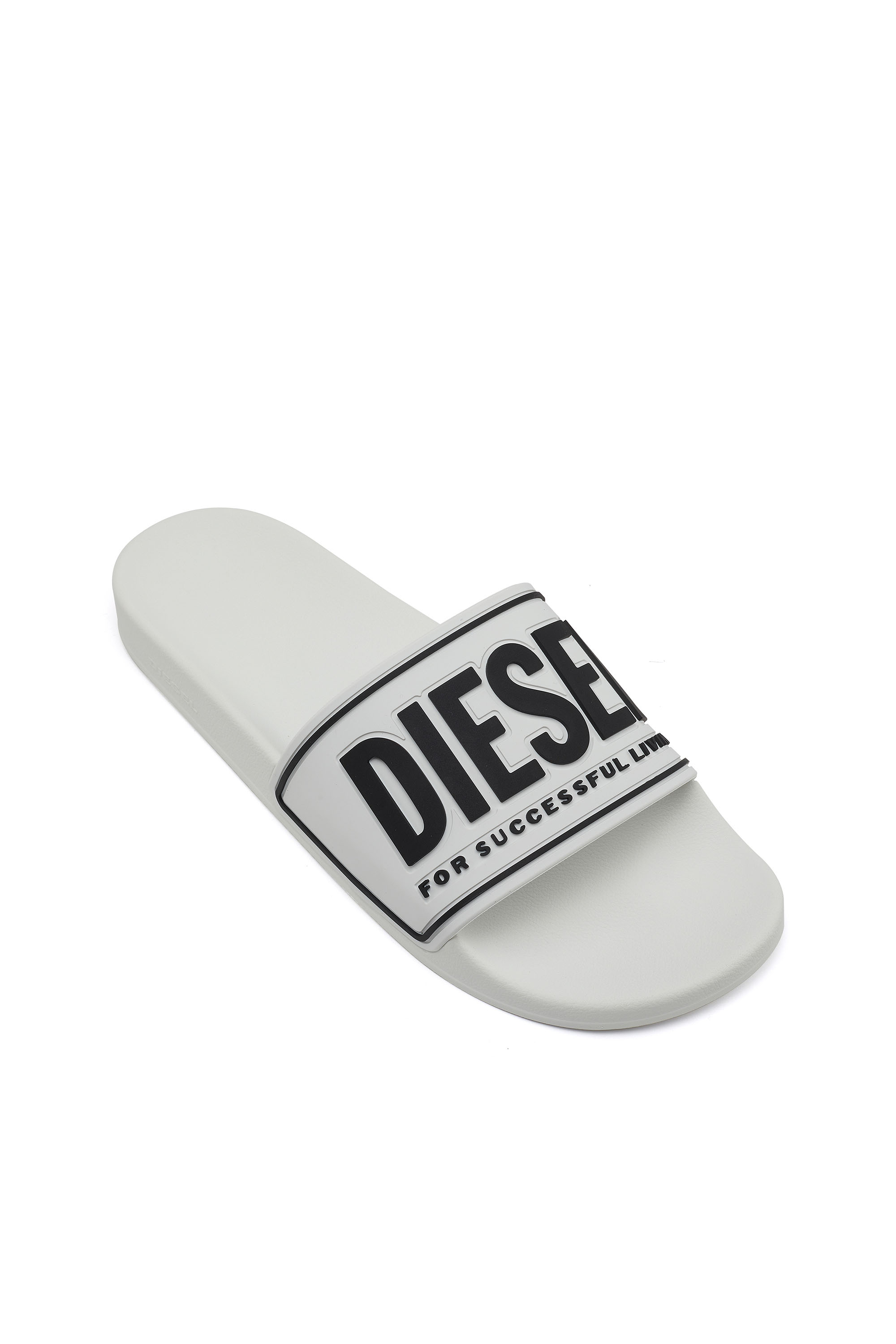 SA-MAYEMI CC, White/Black Diesel - SA-MAYEMI CC, Man's Sa-Mayemi-Pool slides with 3D logo in White/Black - 6