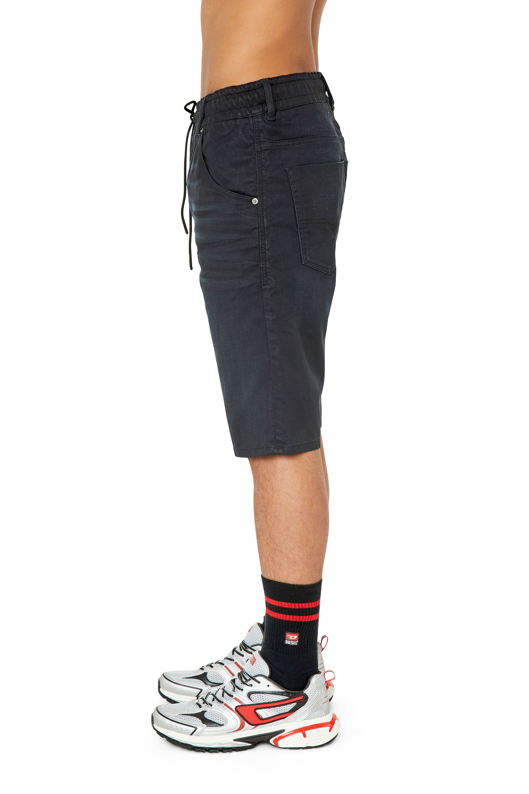 Diesel - D-KROOSHORT-Z JOGGJEANS, Black/Dark grey - Image 6