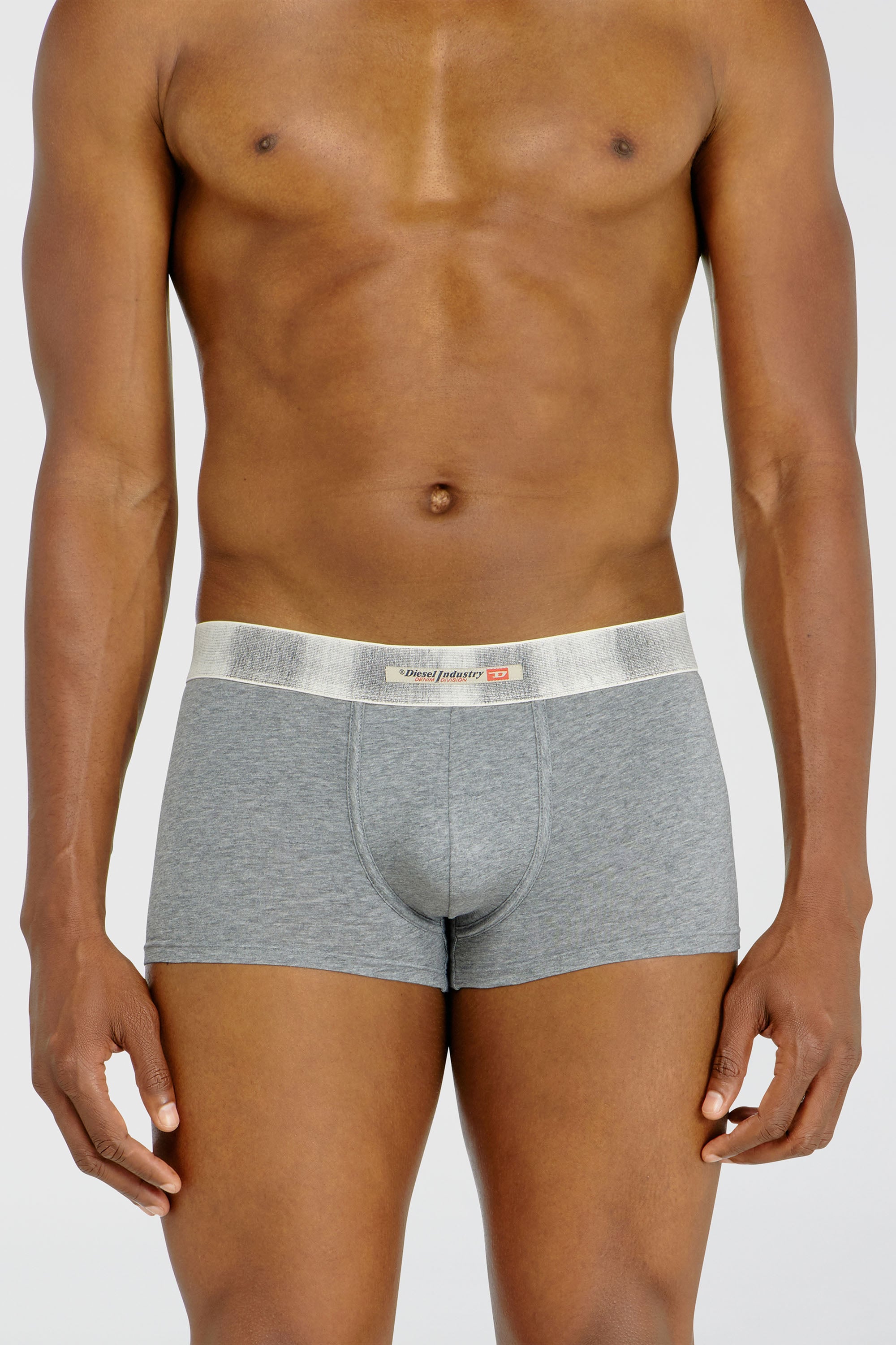 Diesel - DAMIEN-DNM-3PACK, Man's Three-pack of stretch cotton boxer briefs with satin waistband in Multicolor/Grey - 2