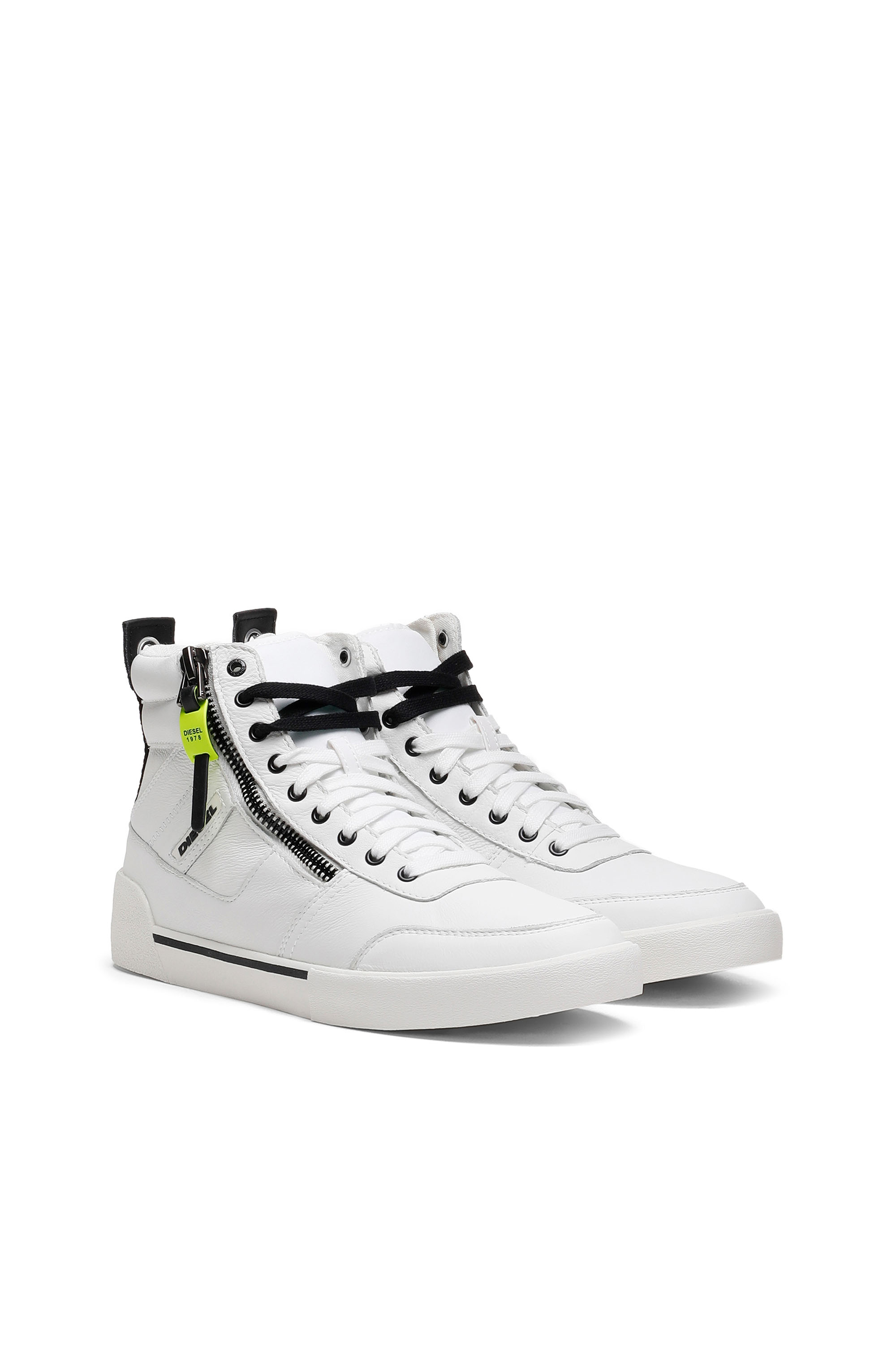 High-top sneakers in panelled suede 