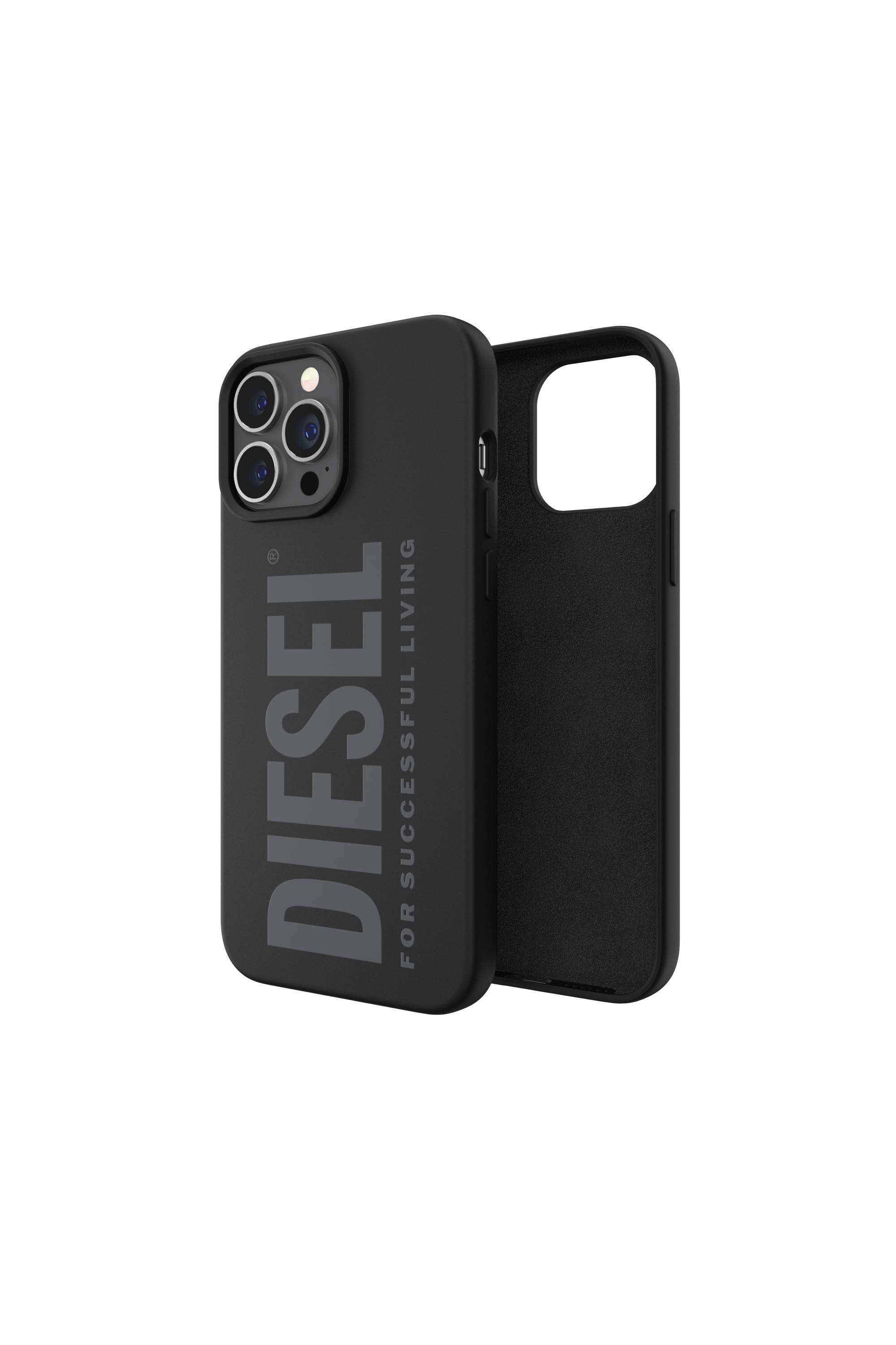 Diesel - 47164 SILICONE CASE, Unisex's Silicone case for iPhone 13 Pro Max in Black - 1