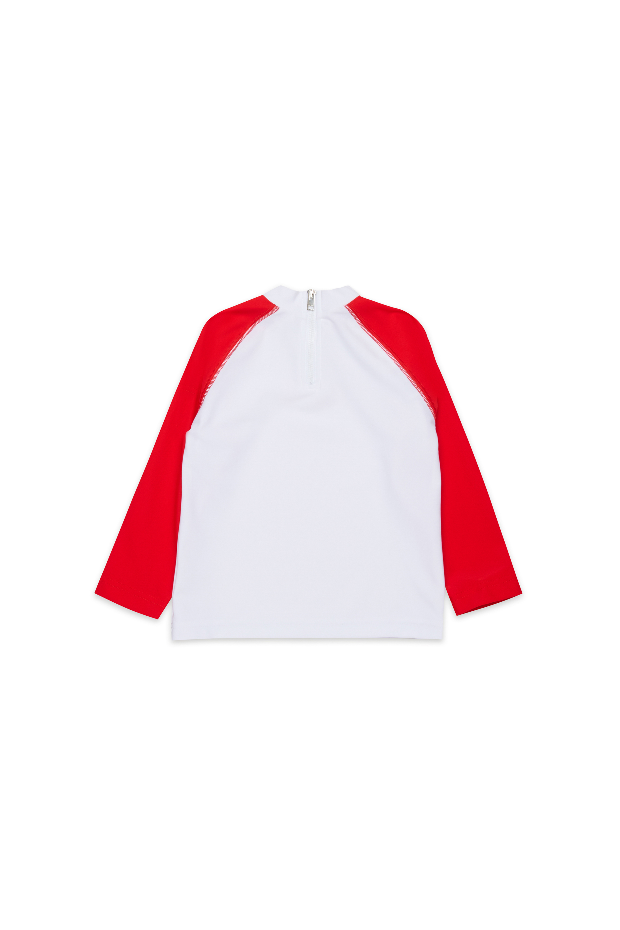 Diesel - MTRIB, Man's Rash guard with high neck in White/Red - 2