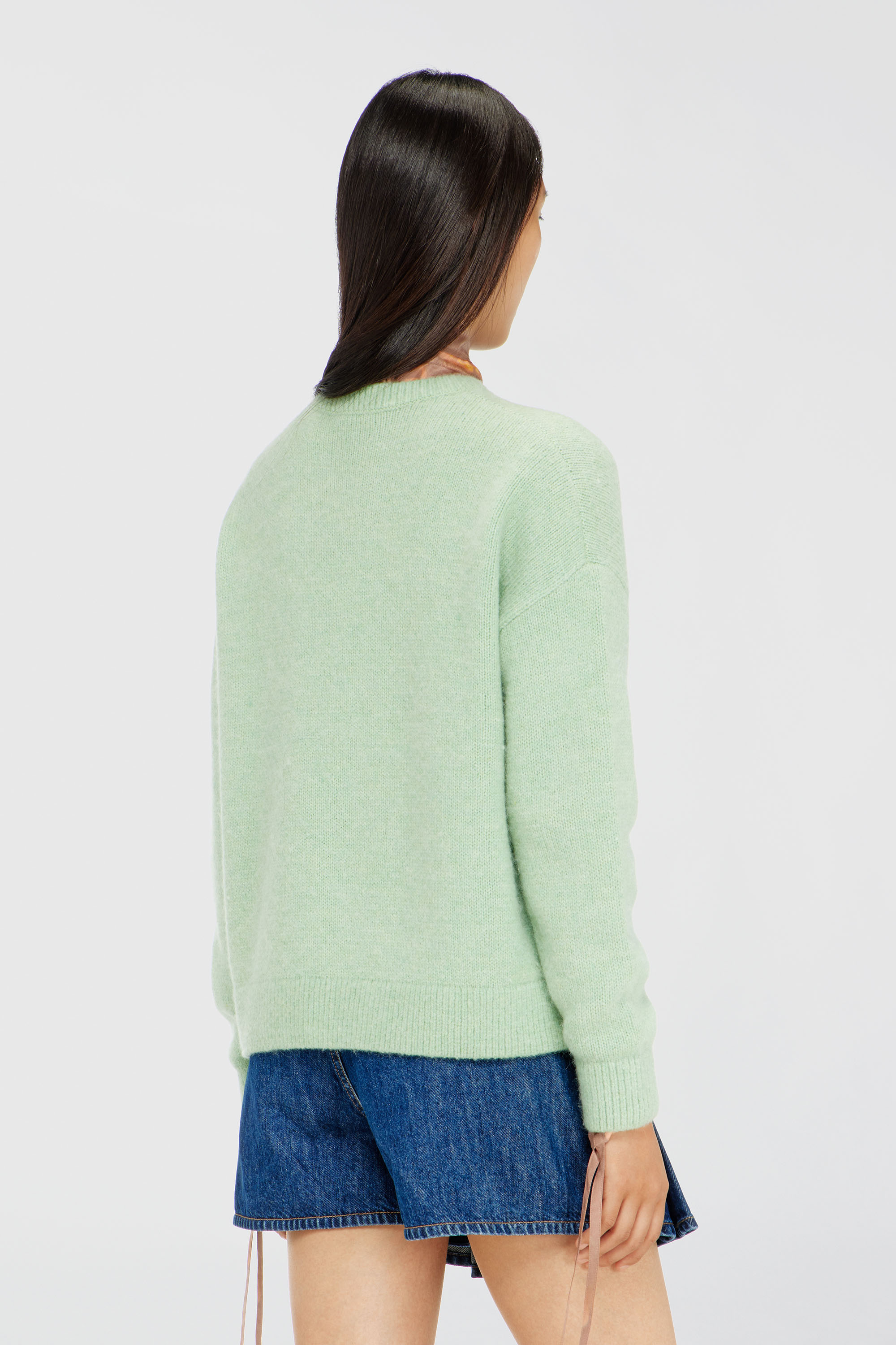 Diesel - M-AREETA, Woman's Jumper in wool and alpaca blend in Water Green - 4