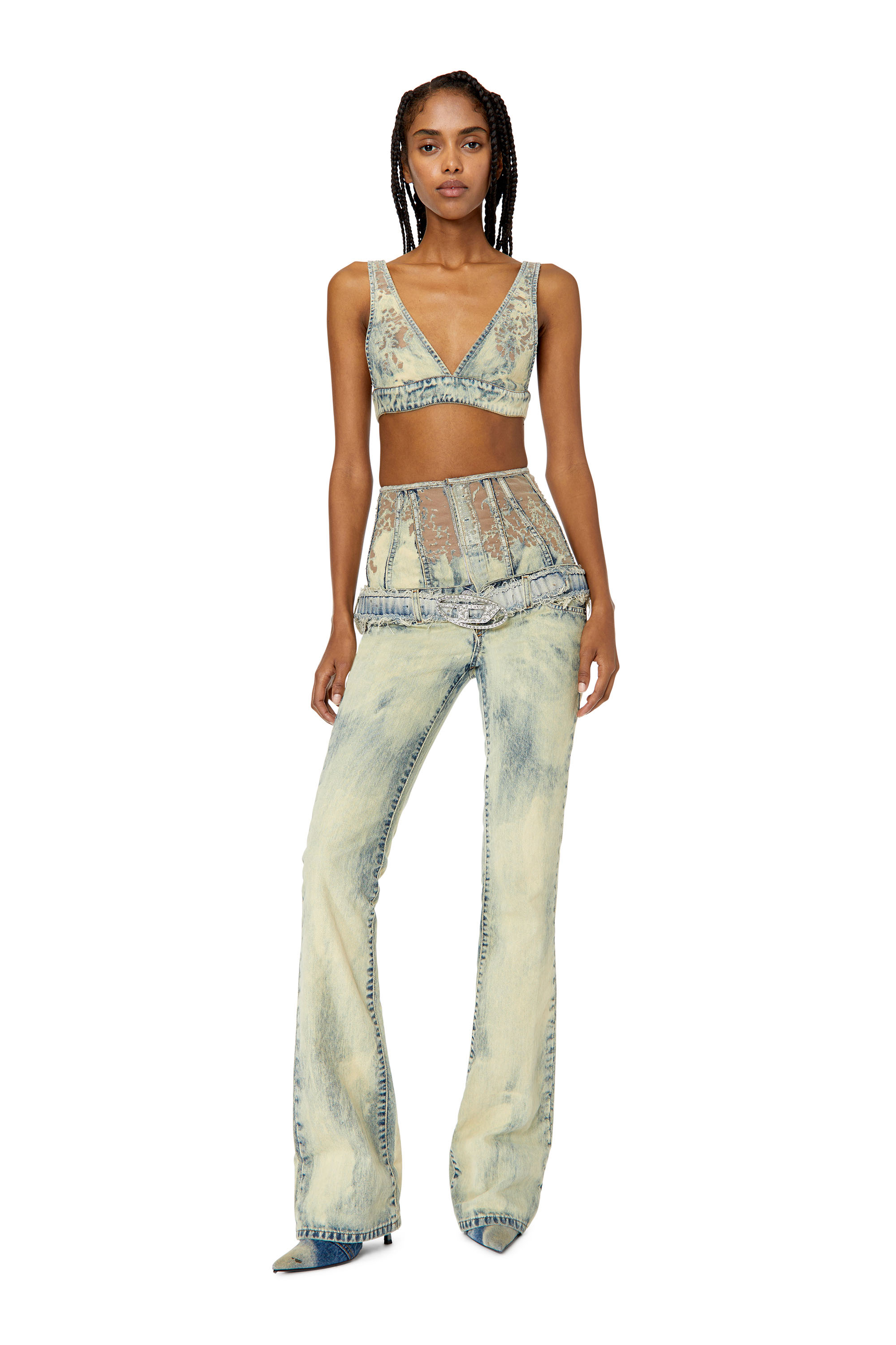 Diesel - 1969 D-Ebbey 068GP Bootcut and Flare Jeans, Light Blue - Image 2