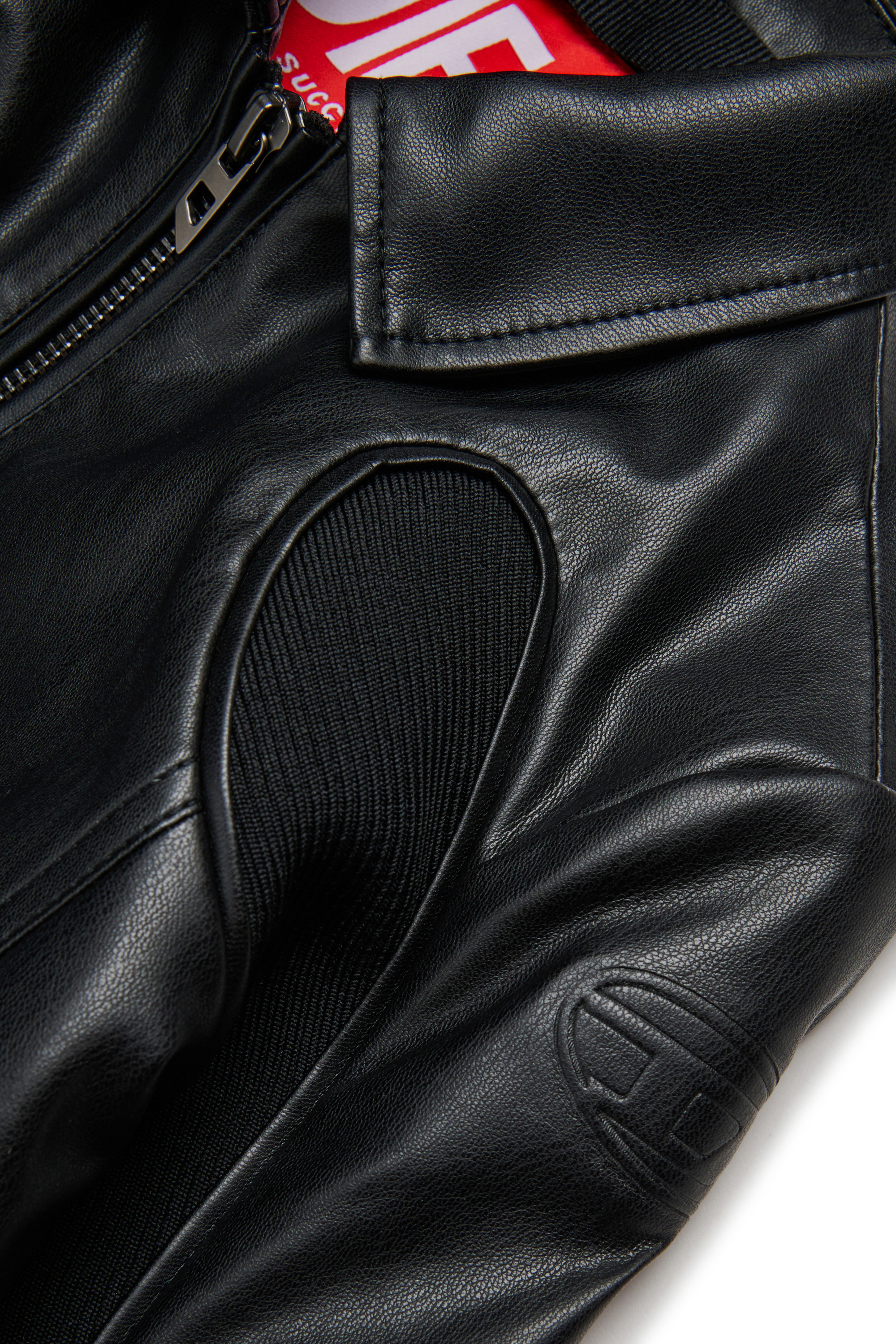 Diesel - JLTOTEMP1, Woman's Biker jacket with zipper in Black - 4