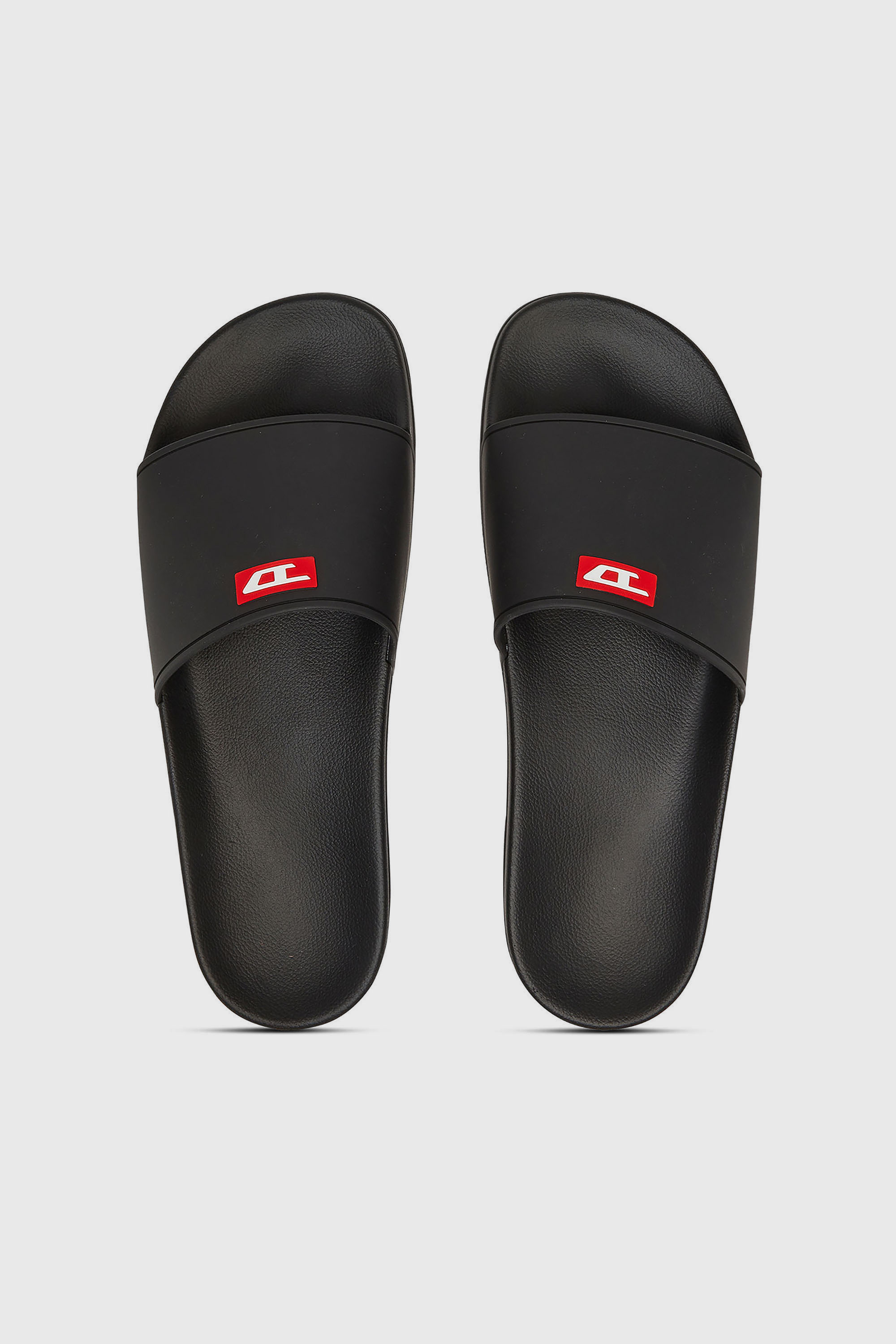 Diesel - SA-SWIM, Man's Sa-Swim-Rubber pool slides with D logo in Black - 4