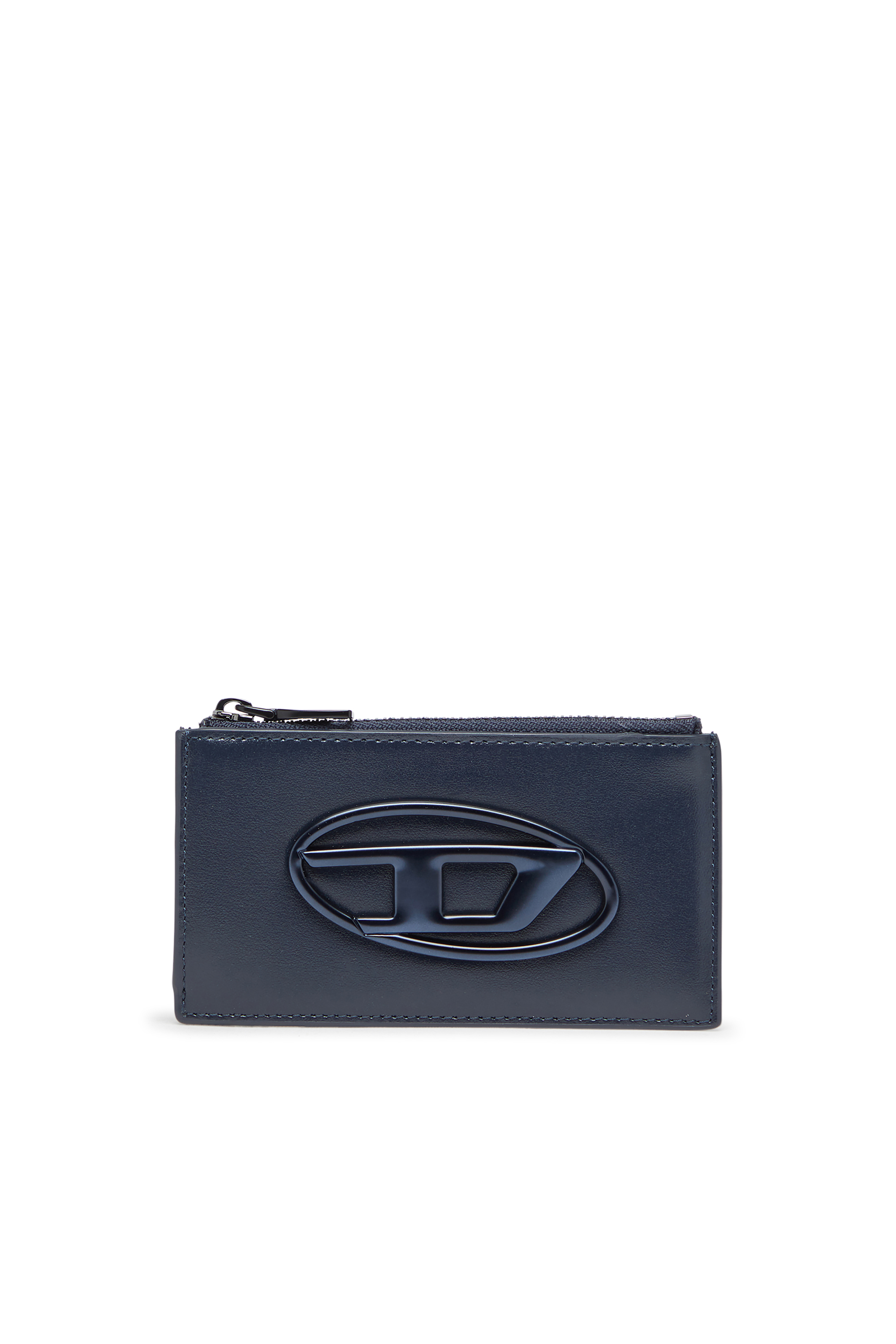 Diesel - HOLI-D CARD HOLDER III, Man's Leather card holder in Blue - 1