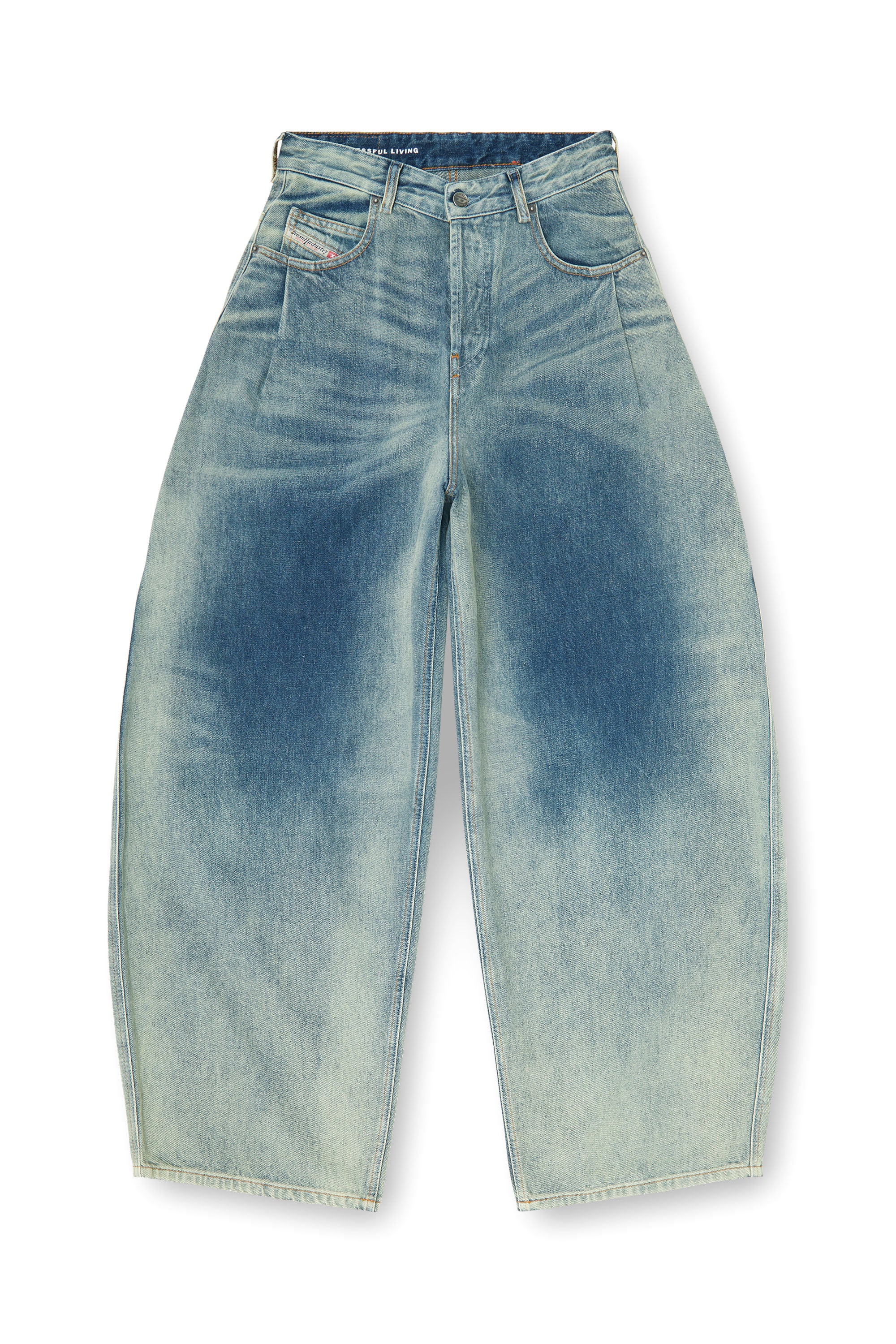 Diesel - Woman's Relaxed Jeans 1987 D-Khelz 007EF, Medium blue - 3