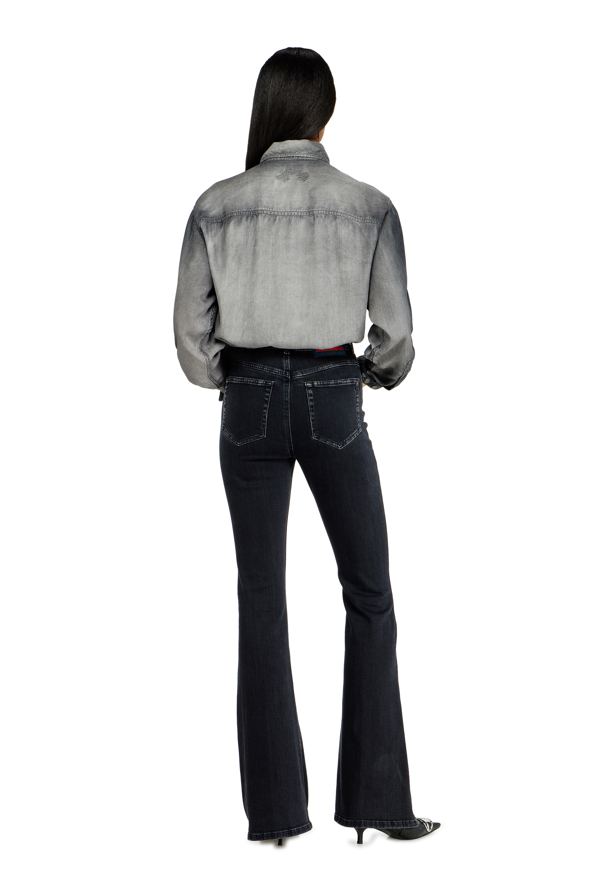 Diesel - Woman's Bootcut Jeans 1973 D-Partt 09P75, Black/Dark grey - 3