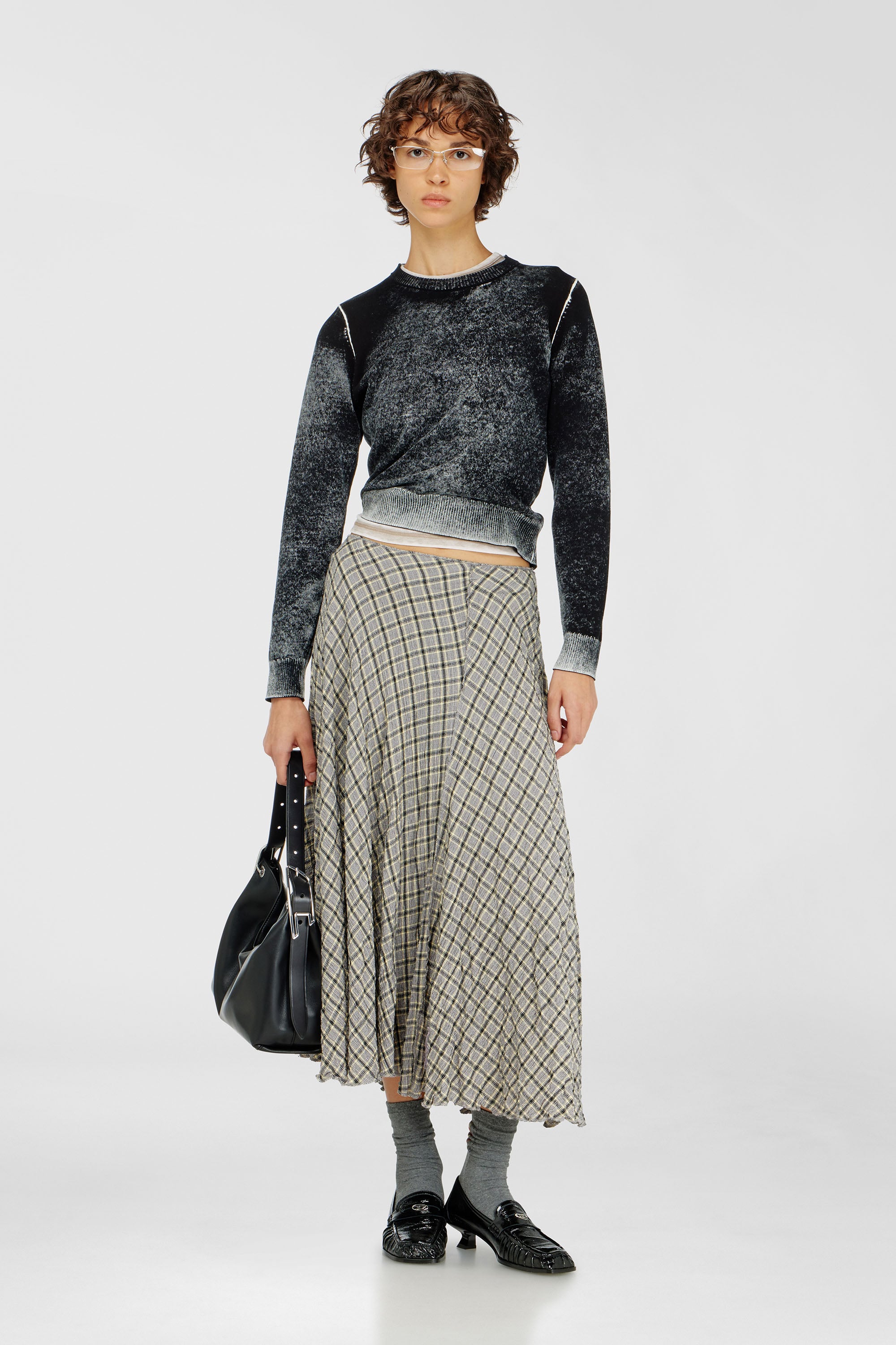 Jumper with faded reverse print