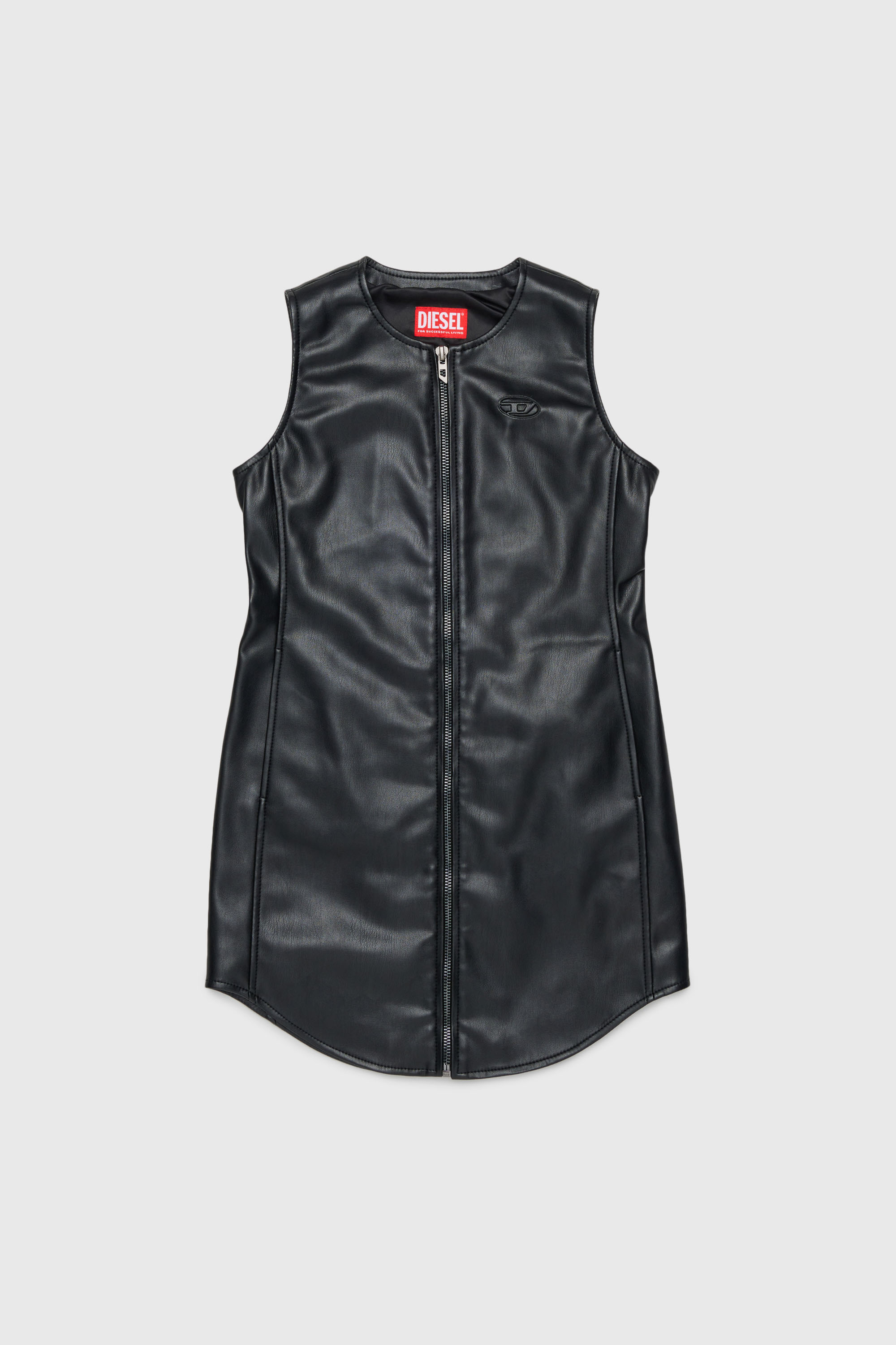 Diesel - DJENNY, Woman's Zip-through sleeveless shirt dress in Black - 1
