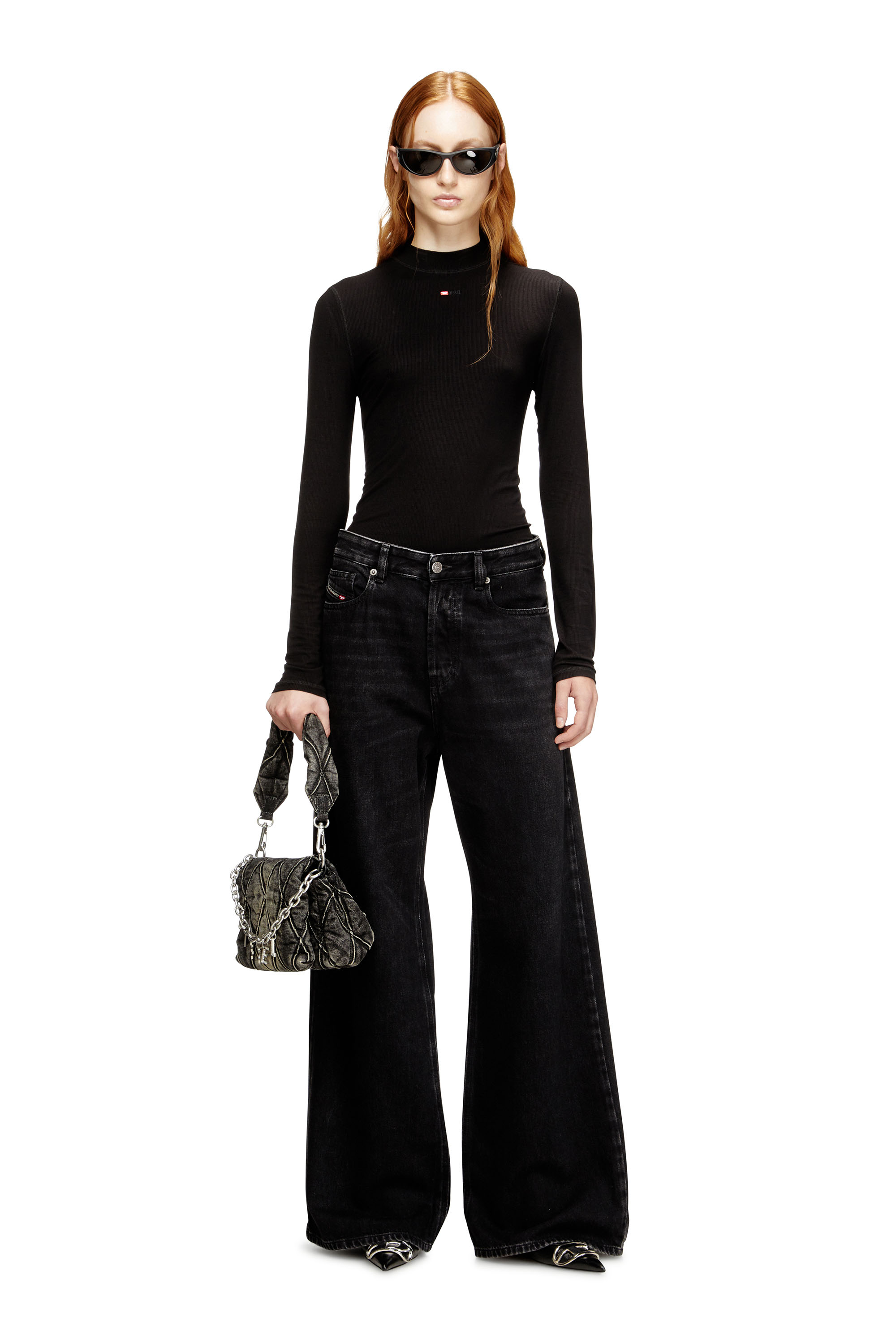 Diesel - Woman's Relaxed Jeans 1996 D-Sire 09P09, Black/Dark grey - 1