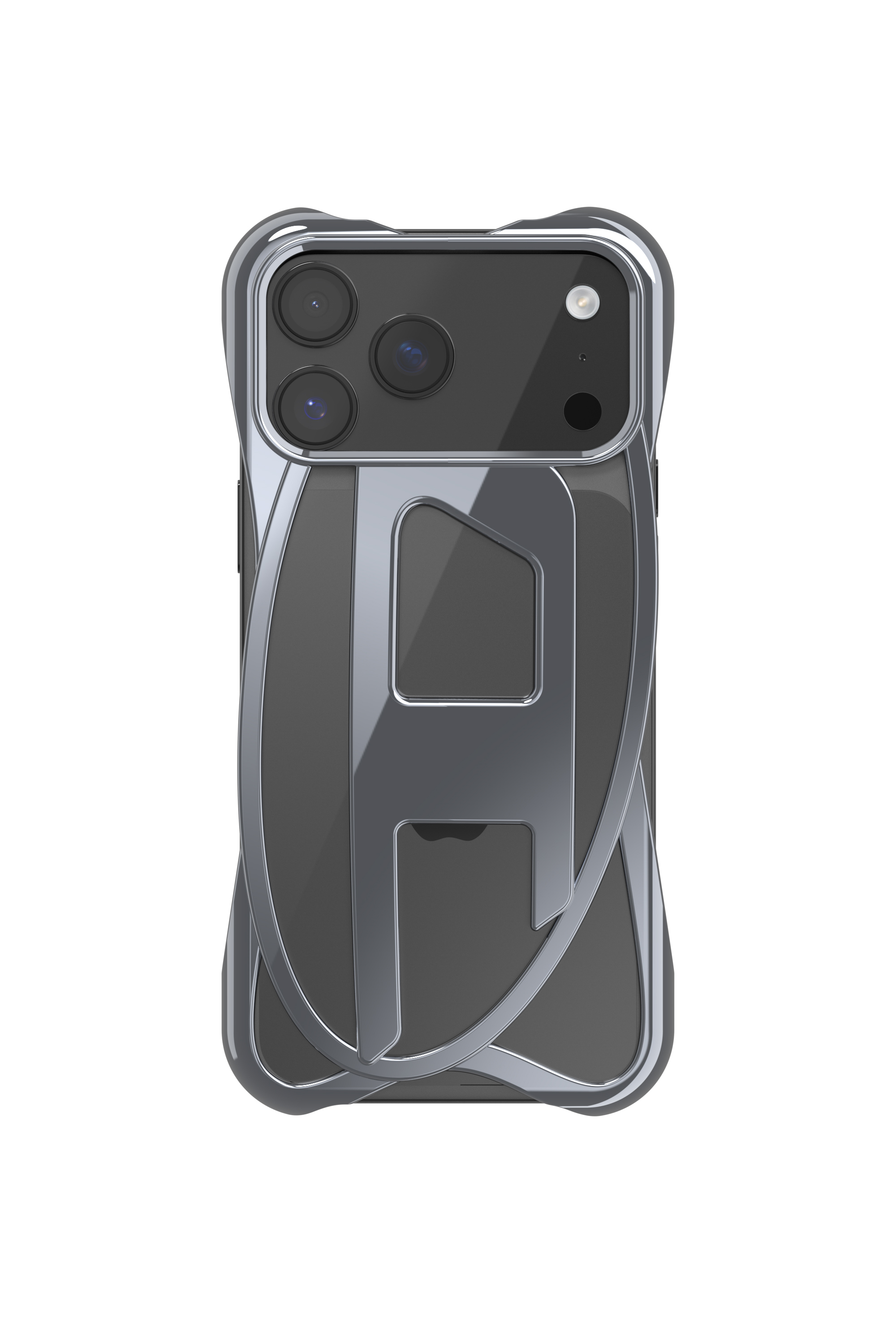 Diesel - 60446  D FRAME CASE, Unisex's Caged D glossy case for iPhone 17 Pro Max in Dark grey - 2