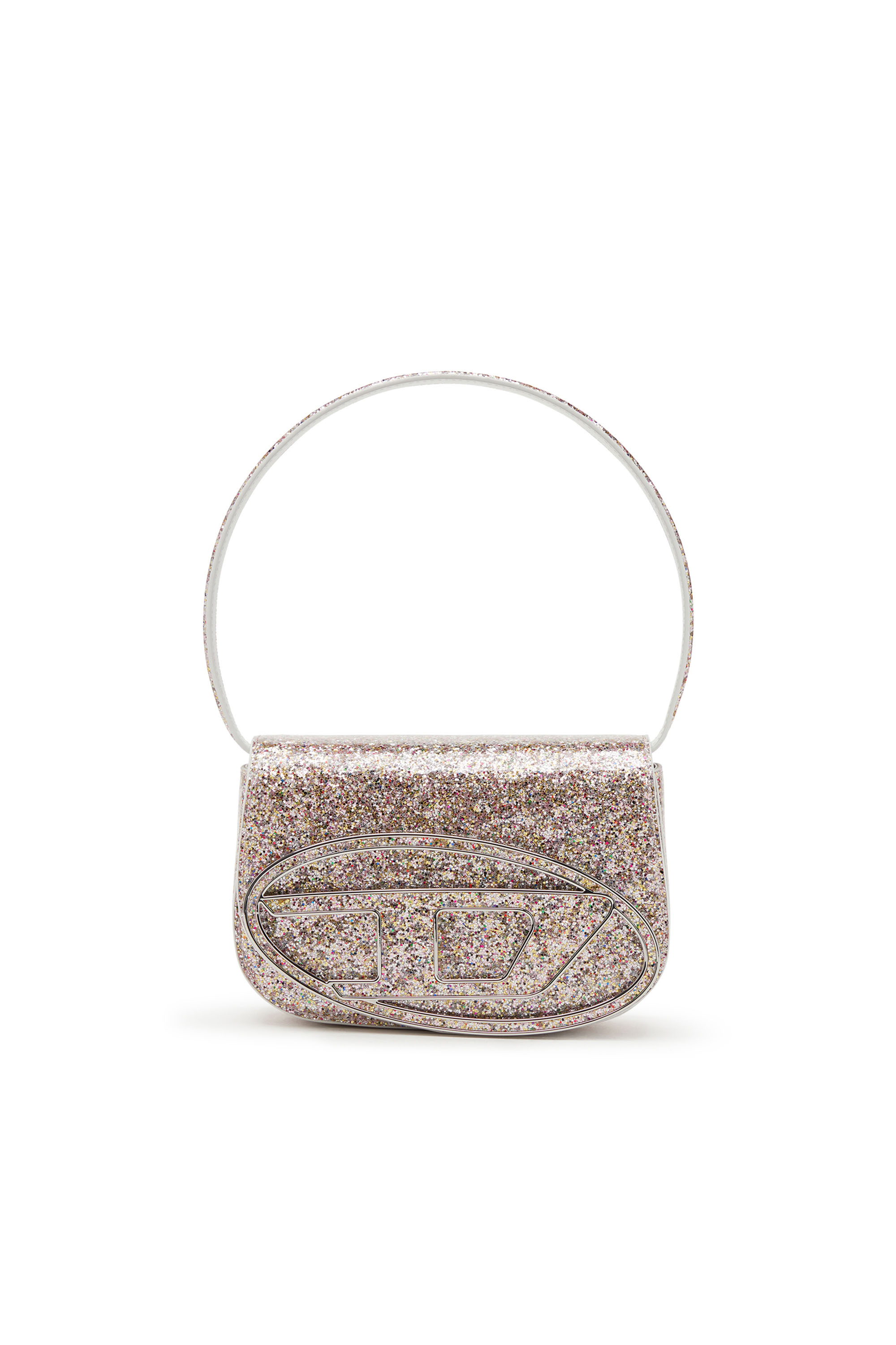 Diesel - 1DR, Woman's 1DR-Iconic shoulder bag with macro glitter in Pink - 1