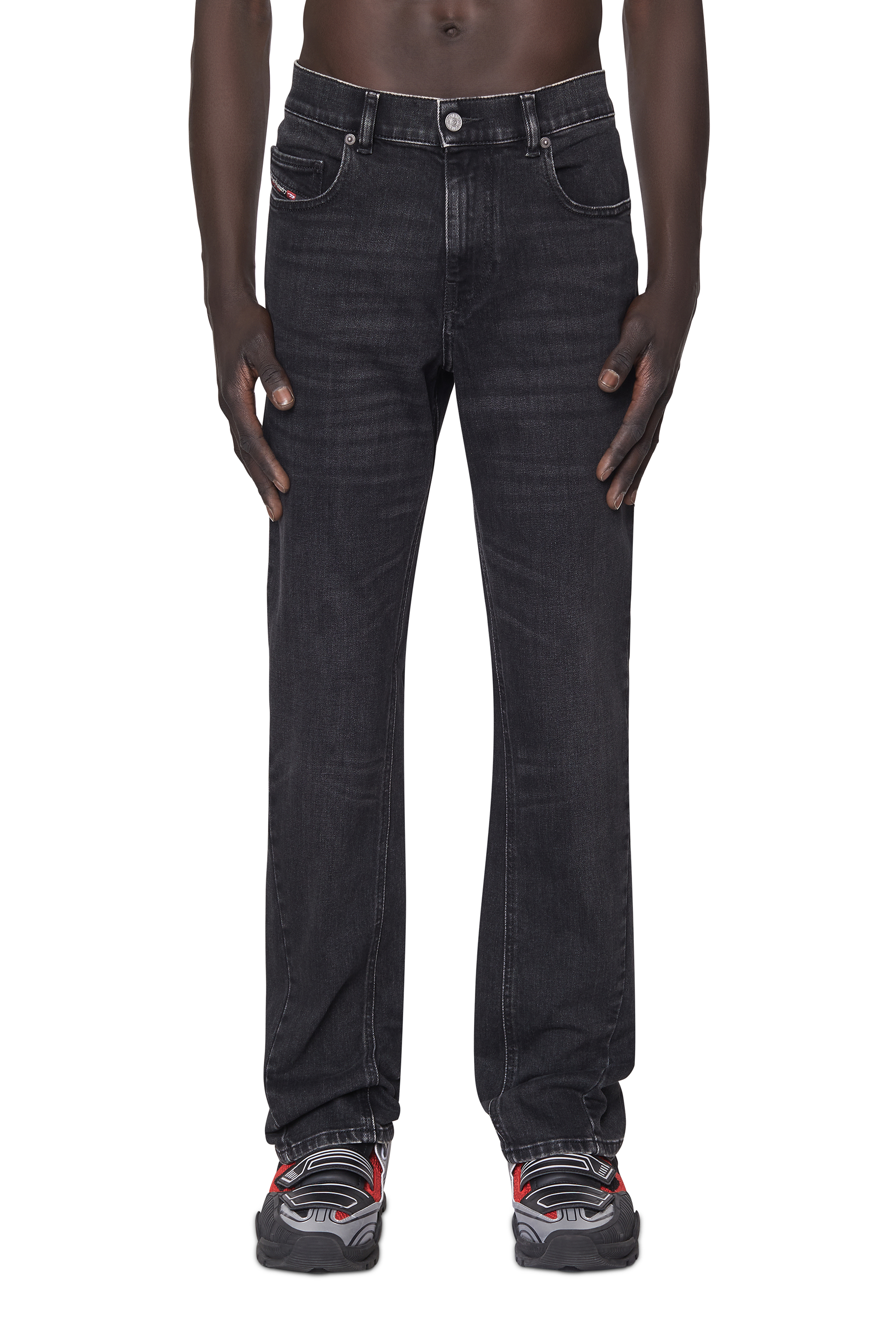 Diesel - 2021 D-Vocs 09B83 Bootcut Jeans, Black/Dark grey - Image 1