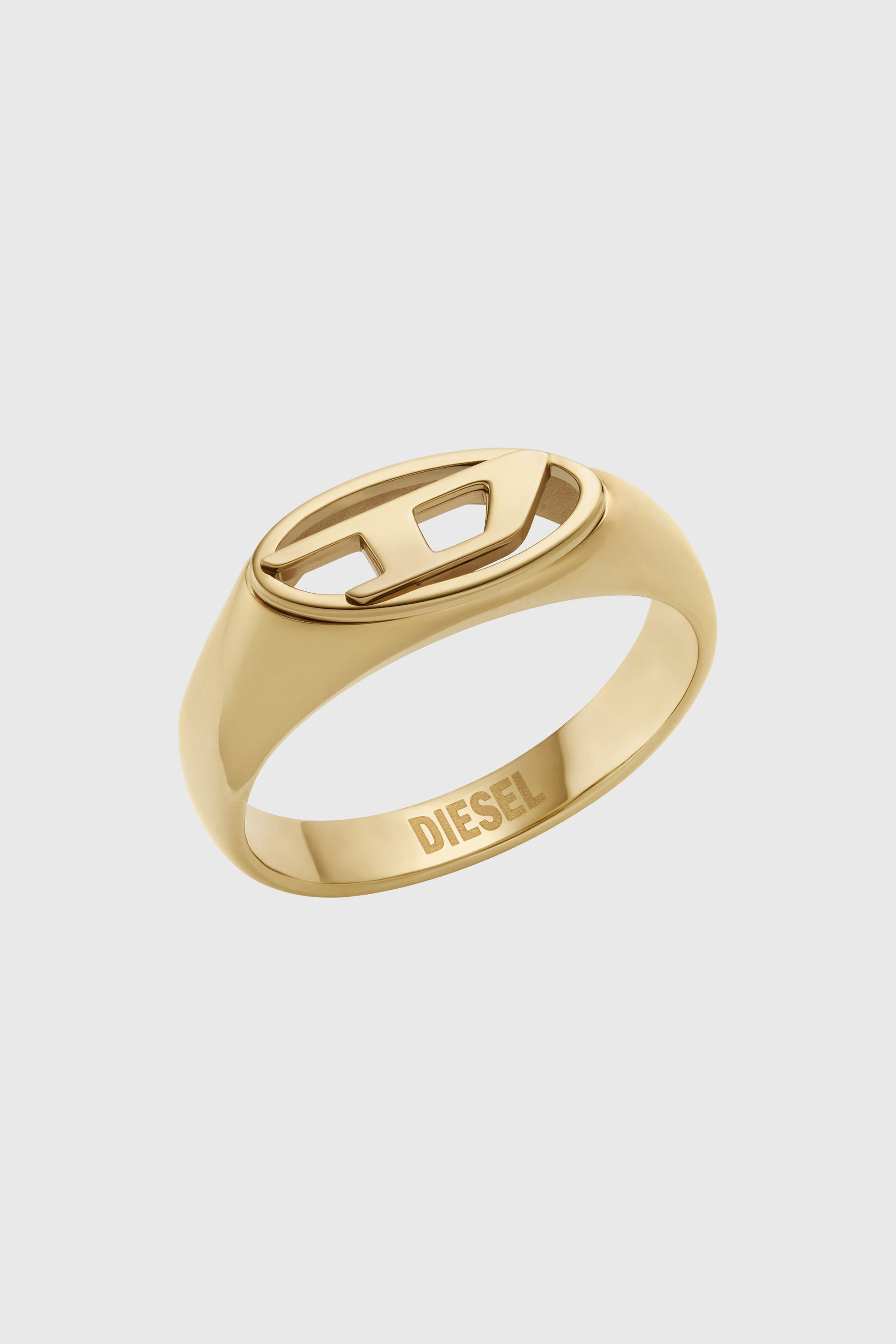 Gold-Tone Stainless Steel Signet Ring
