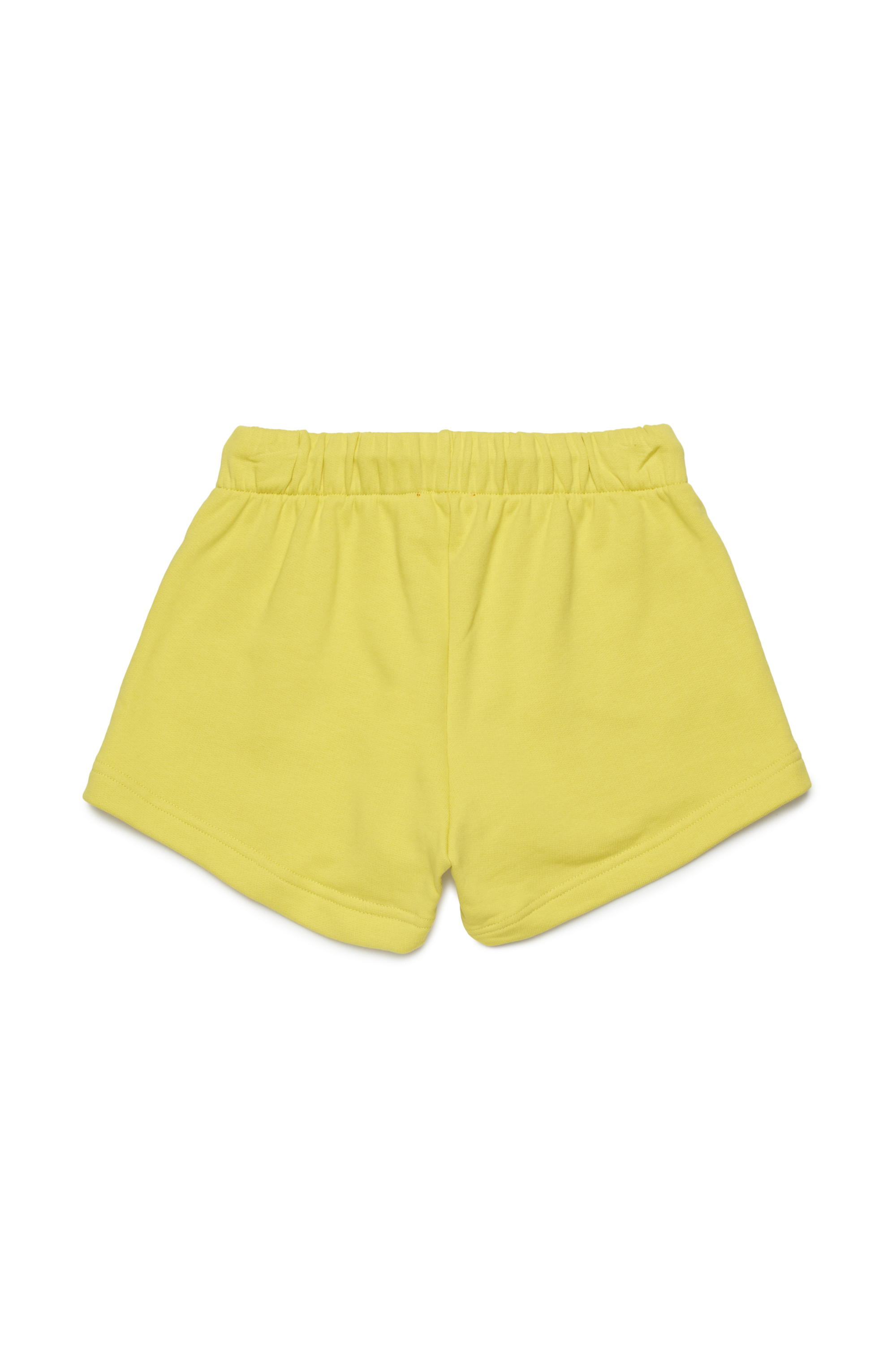 Diesel - PAGL, Woman's Sweat shorts with cut-out Oval D logo in Yellow - 2