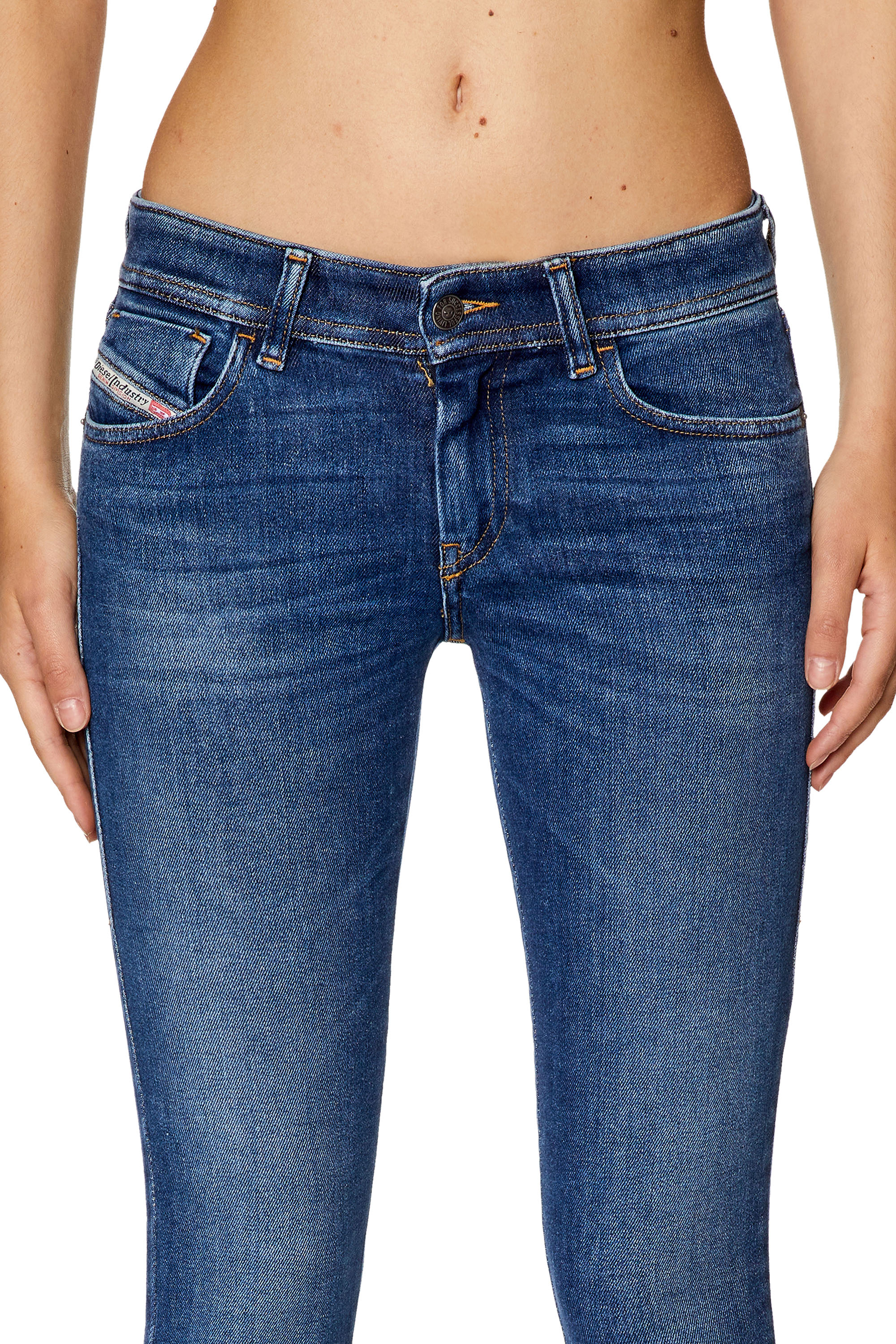 Diesel - 2018 SLANDY-LOW 09F86 Super skinny Jeans, Medium blue - Image 3