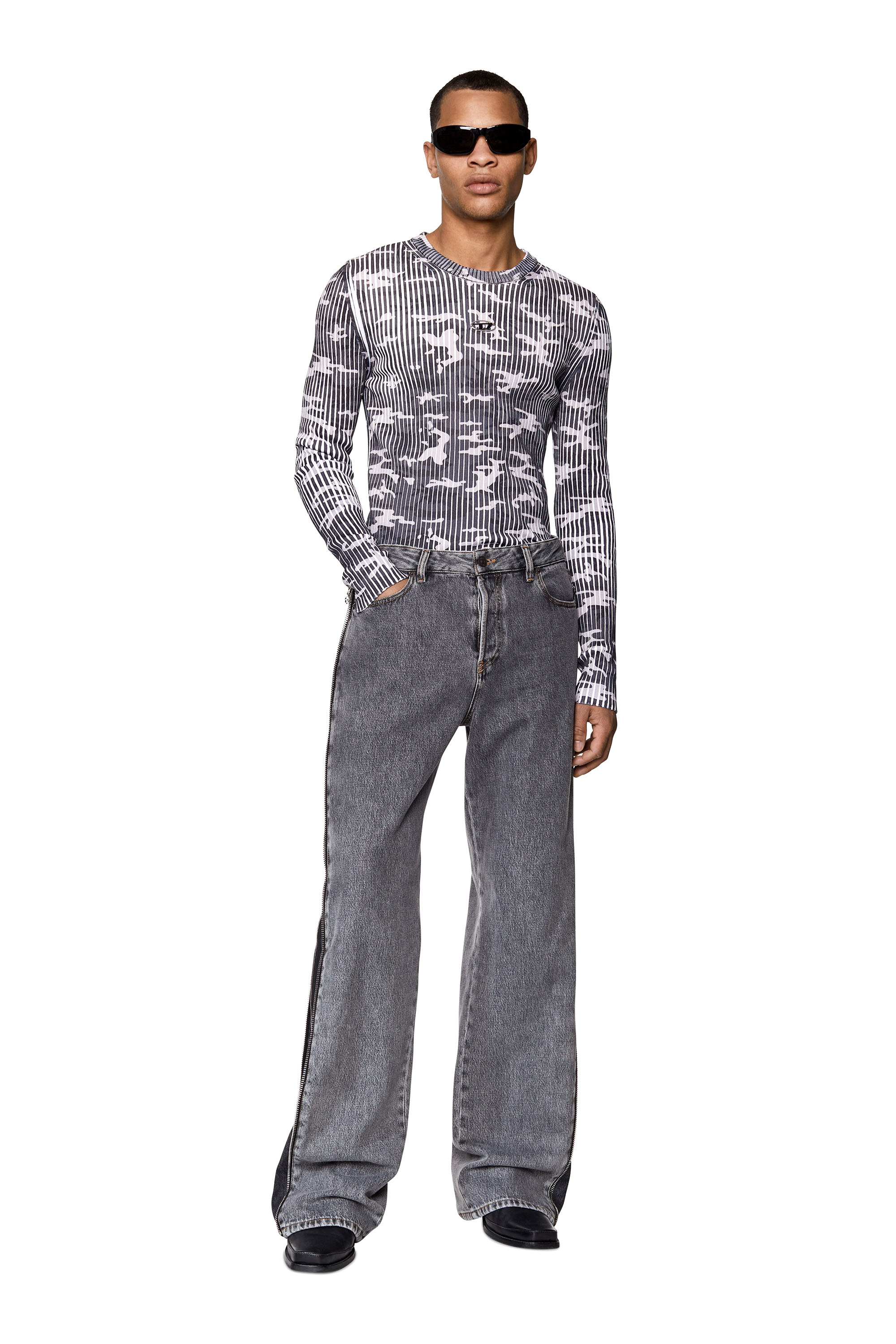 1955 D-Rekiv 09D18 Straight Jeans, Black/Dark grey Diesel - 1955 D-Rekiv 09D18 Straight Jeans, Black/Dark grey - Image 1