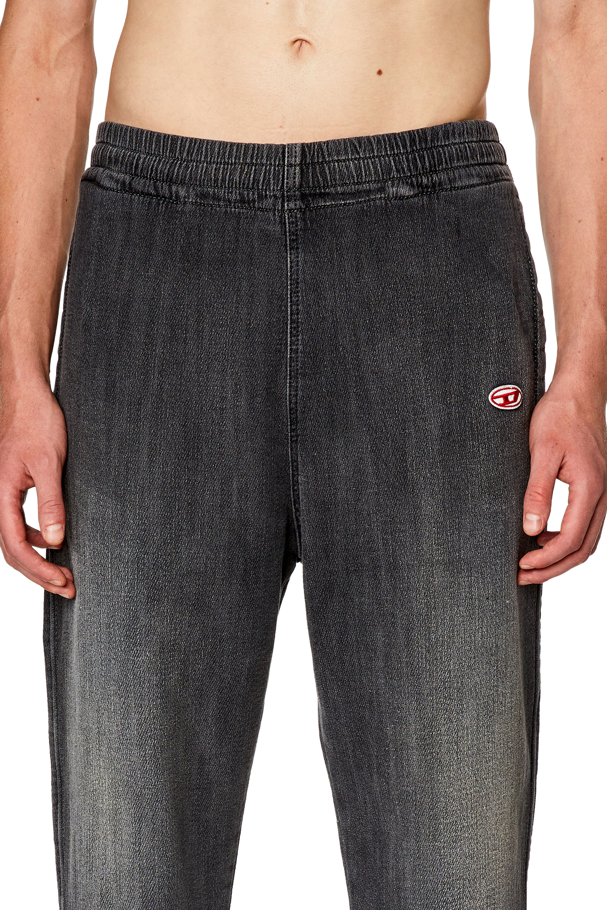 Diesel - Tapered D-Lab Track Denim 09E30, Black/Dark grey - Image 4