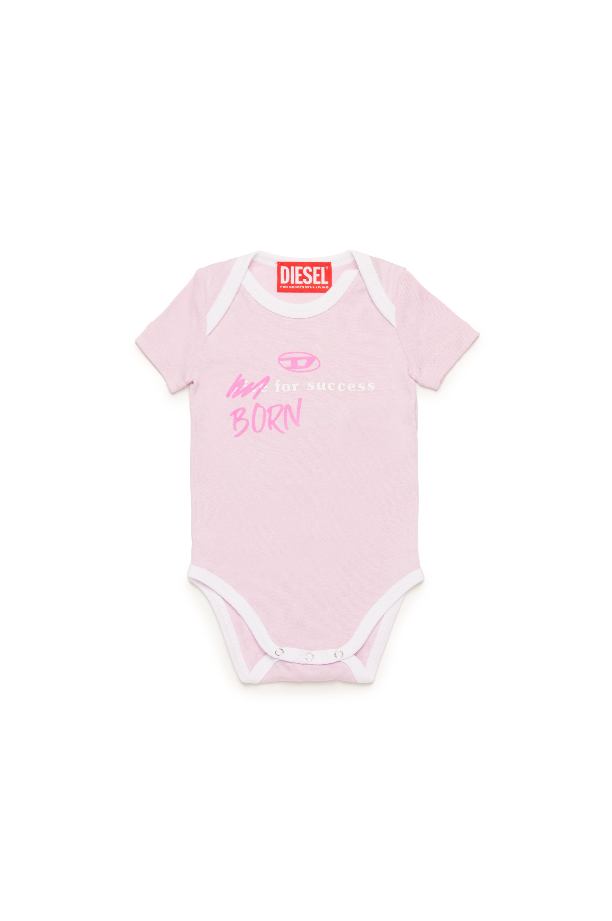 Diesel - URMAS-NB, Unisex's Born For Success newborn bodysuit in Pink - 1