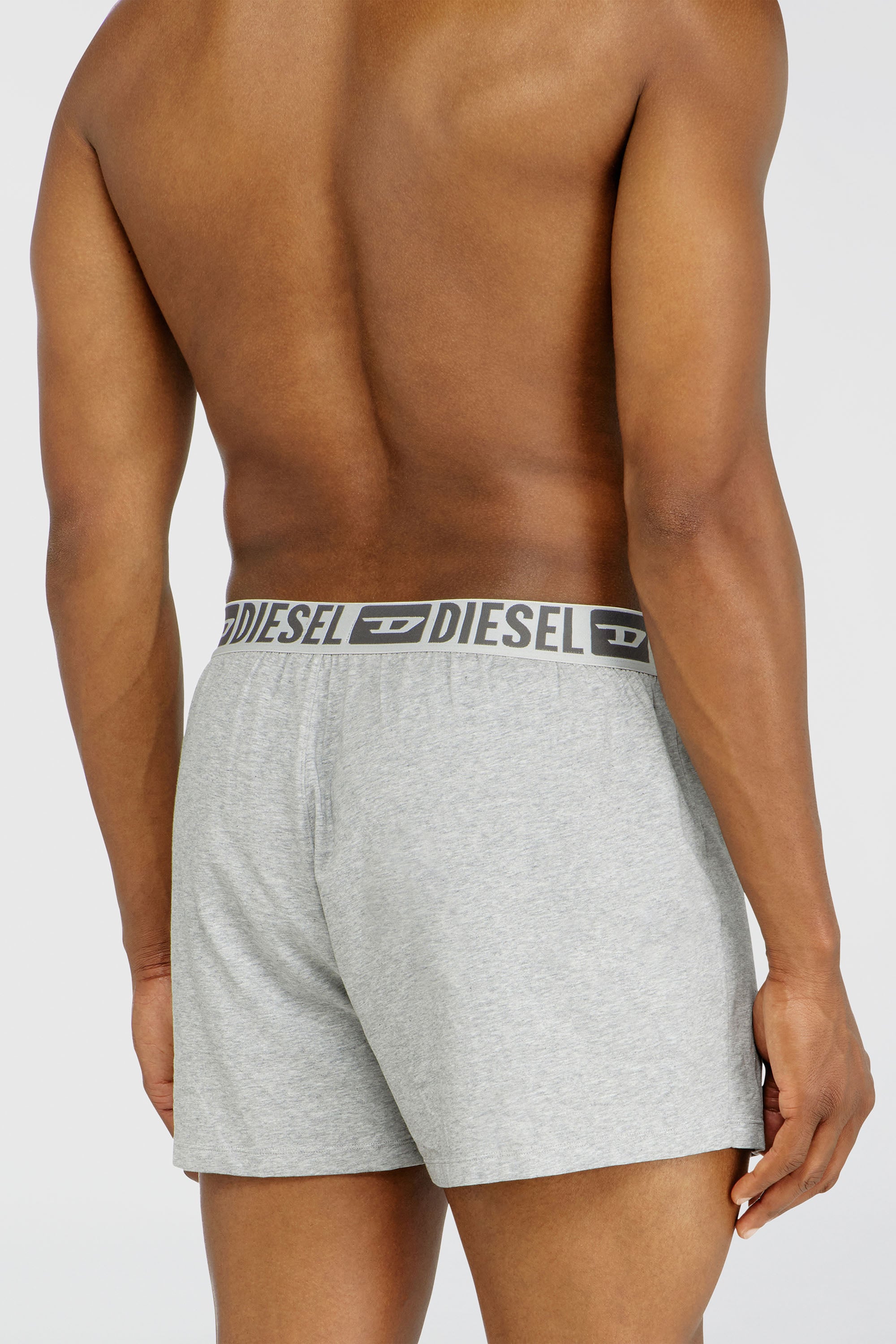 Diesel - STARKIE-D-CORE-2PACK, Man's Two-pack boxer shorts in stretch cotton in Grey/Black - 4
