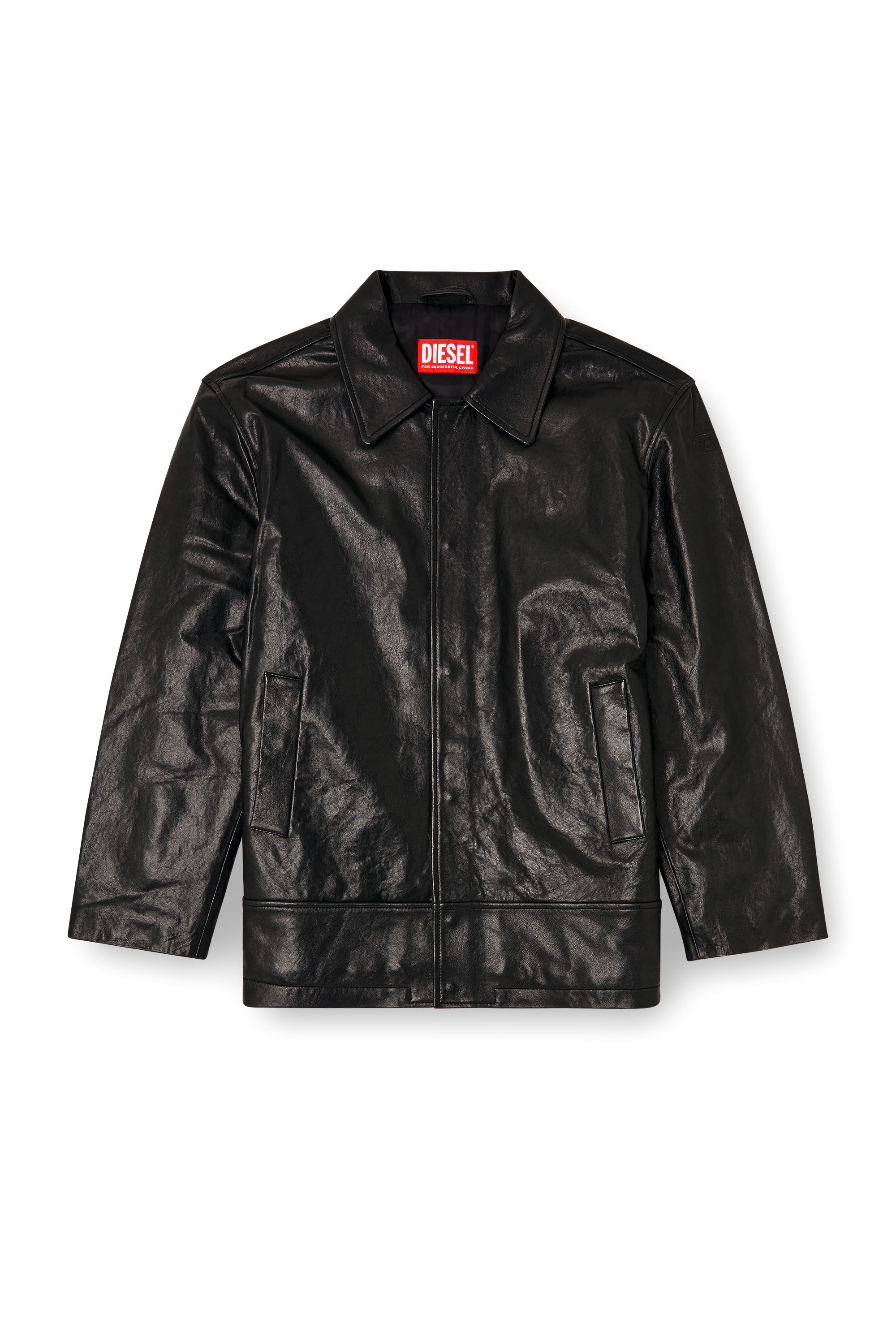 Diesel - L-JESS, Man's Padded leather jacket in Black - 3