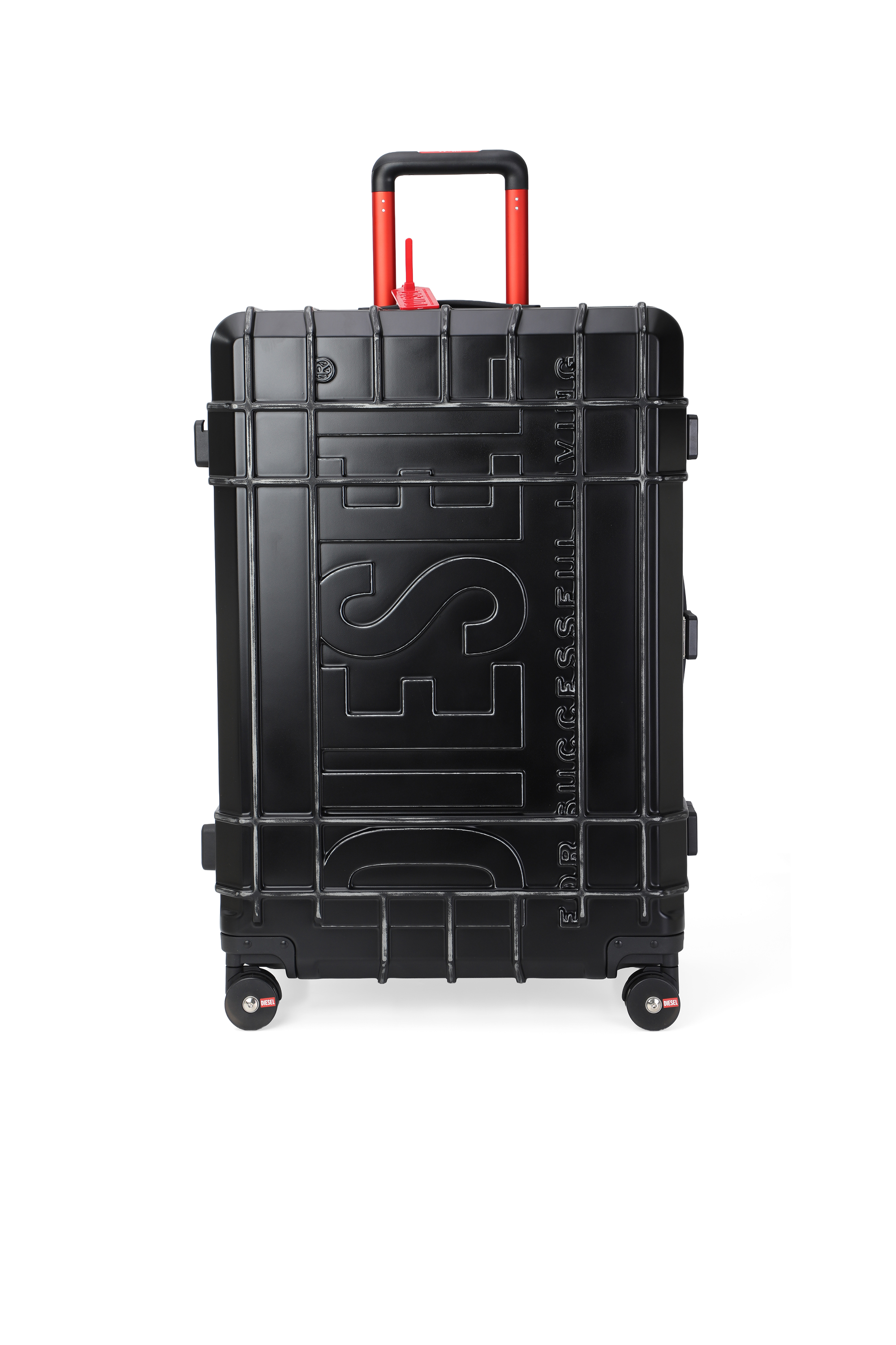 Diesel - DIESEL PC STRONG IMAGE TROLLEY- DSL003, Unisex's Rugged carry‑on suitcase 28" in Black - 1