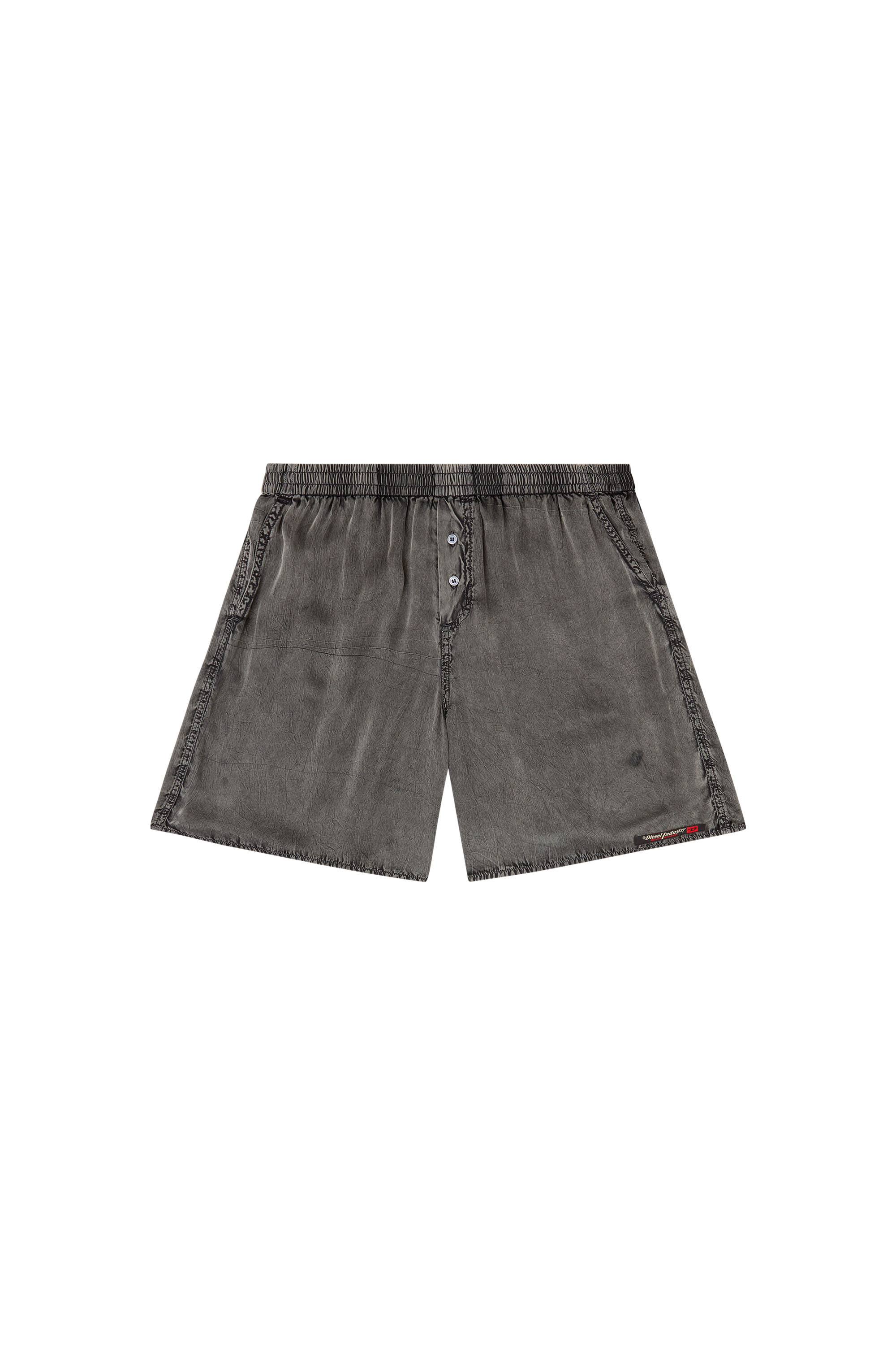 Diesel - SILVO-DNM, Man's Extra-long boxer shorts with denim effect in Dark grey - 4