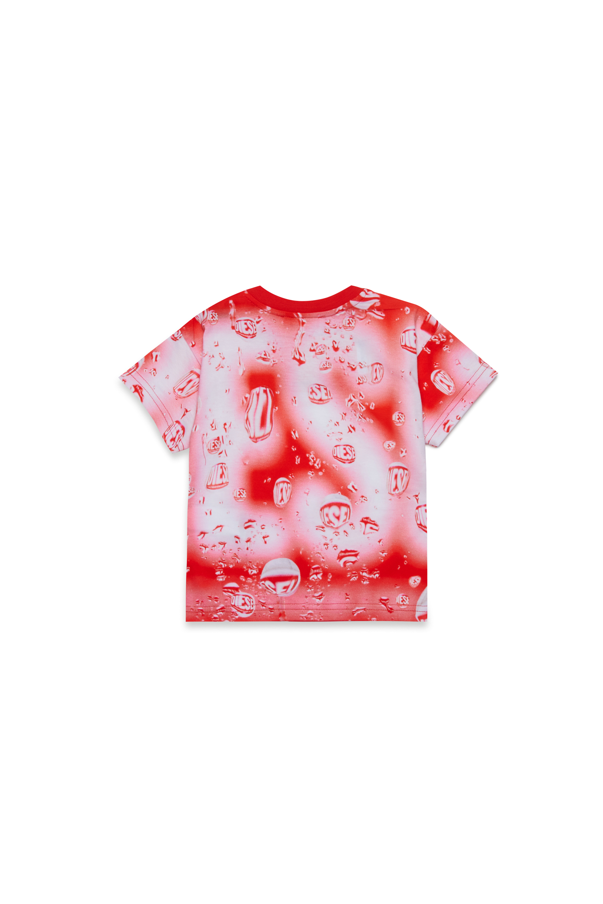 Diesel - TITLIB, Unisex's Cotton t-shirt with all-over print in Red - 2