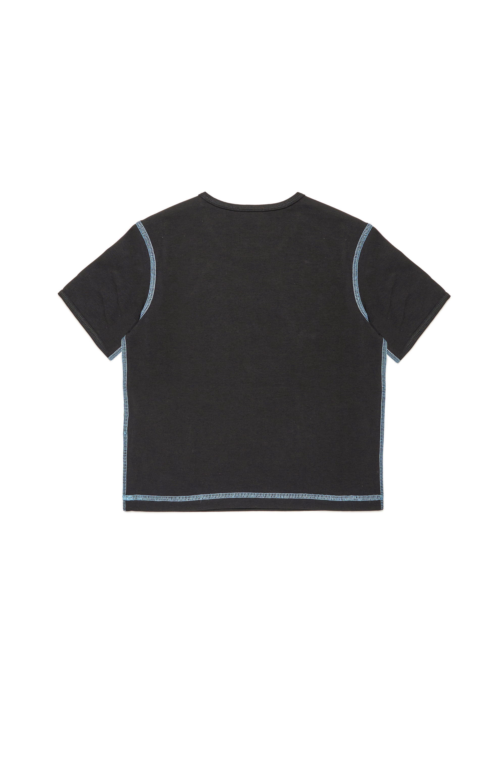 Diesel - TUNCUTIELONGL3, Woman T-shirt with printed and crystal logo in Black - Image 2
