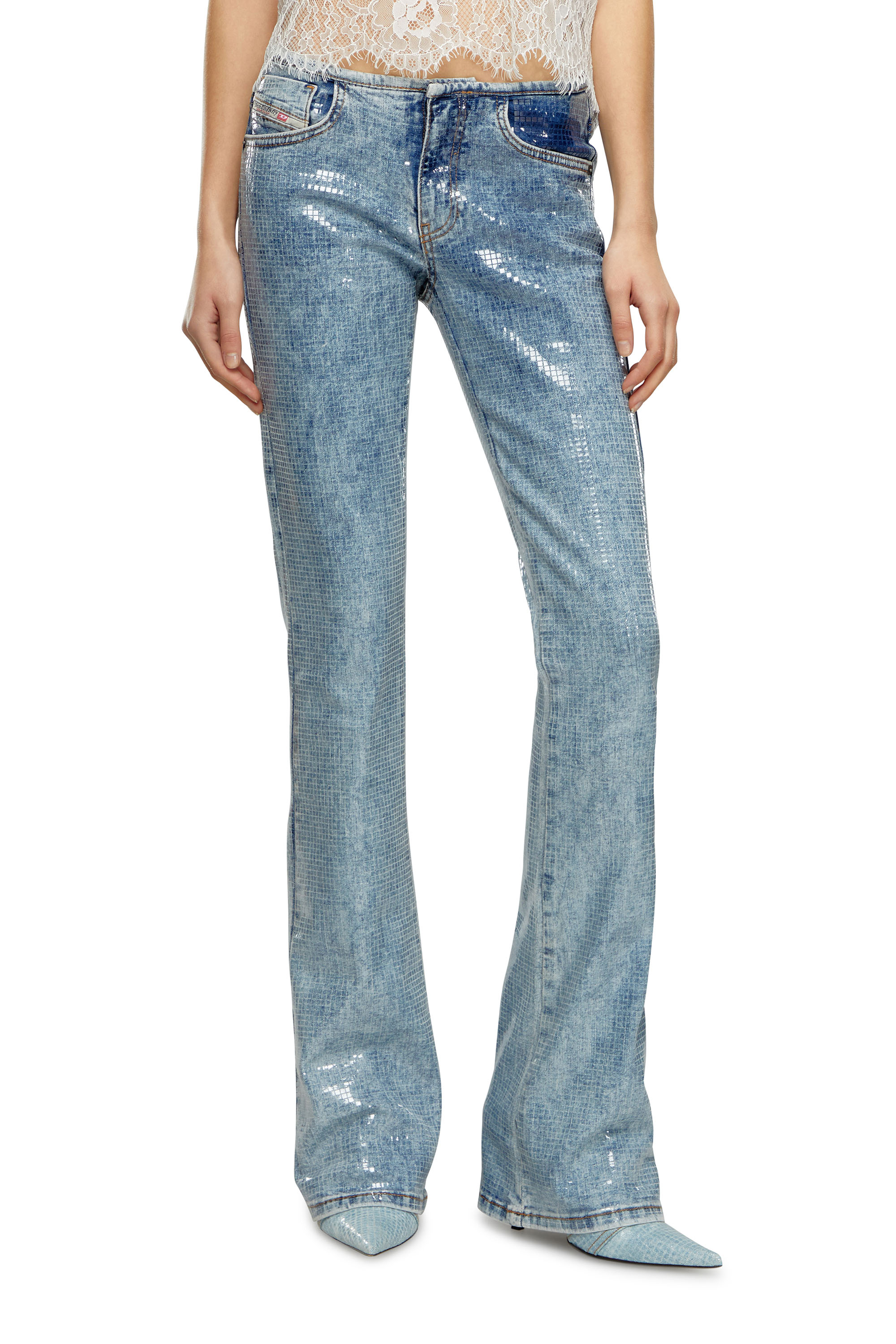 Diesel - Bootcut and Flare Jeans D-Shark 0PGAA, Light Blue - Image 1