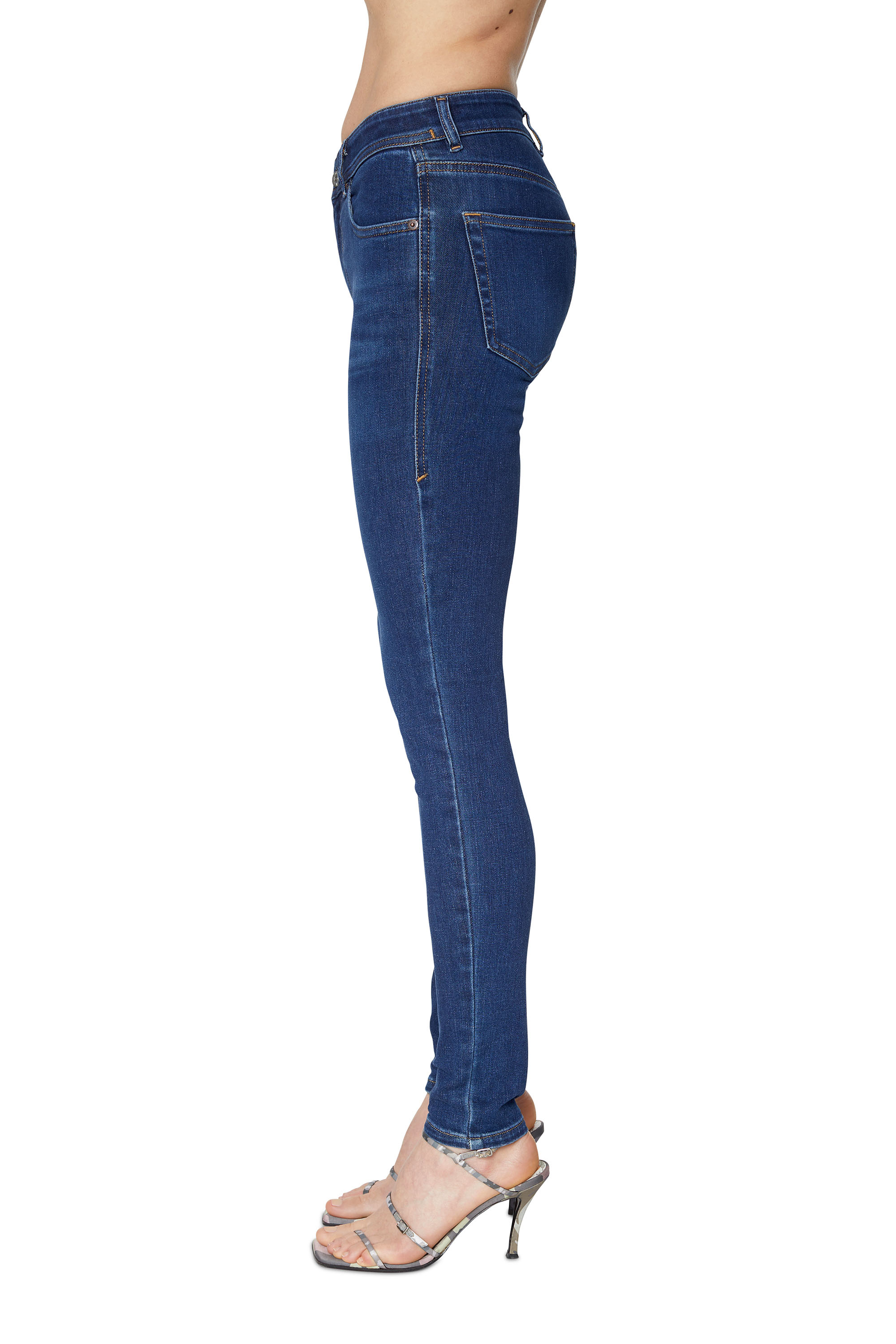 Diesel - Super skinny Jeans 2017 Slandy 09C19, Dark Blue - Image 5