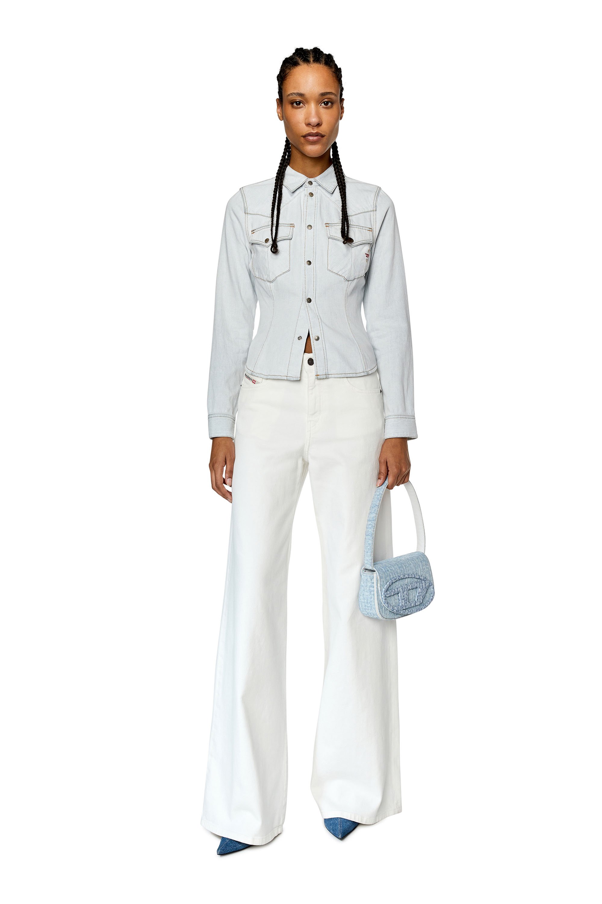 Diesel - 1978 D-Akemi 09D63 Bootcut and Flare Jeans, White - Image 4