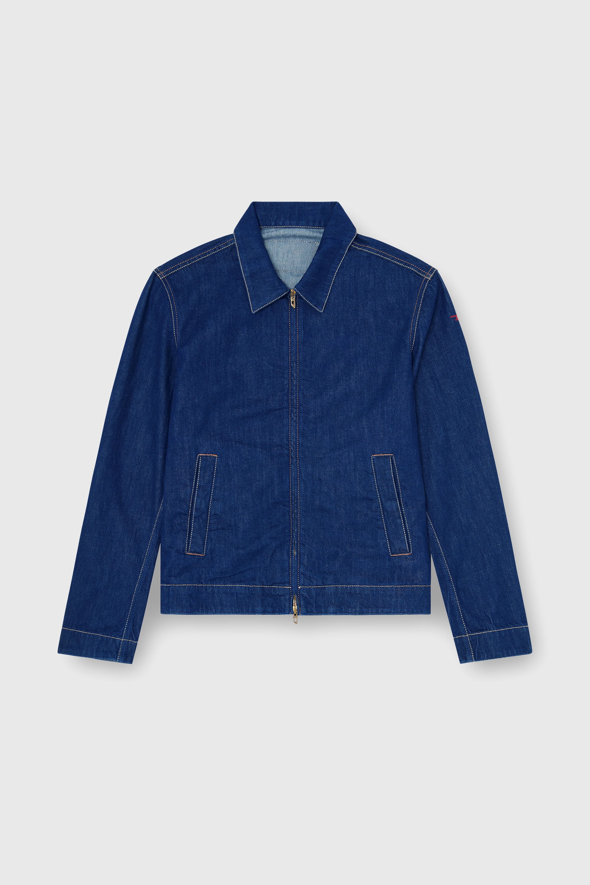 Diesel - D-ROHE, Man's Coach jacket in rinse denim in Medium blue - 2